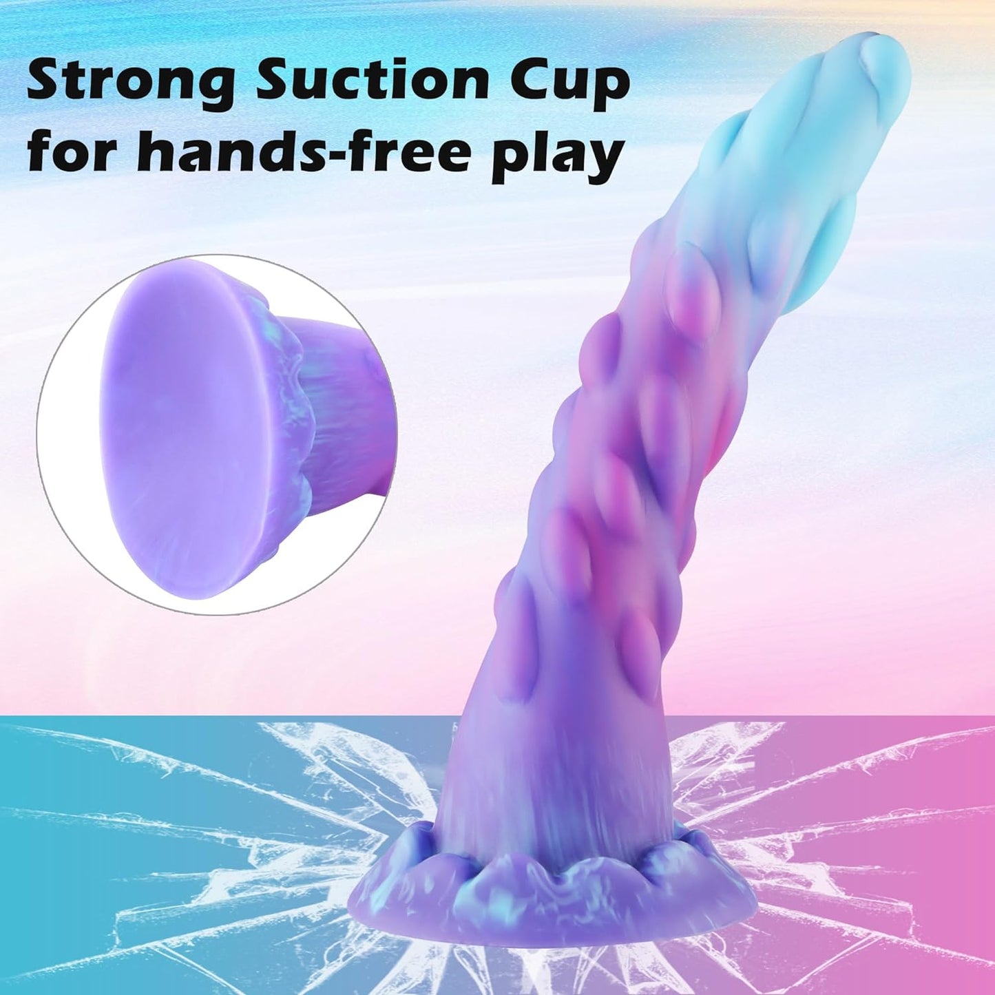 Monster Dildo Fantasy Dildo Slim Beginner Dildo, Lifelike Soft Silicone Knot Thin Dildos, Realistic Small Penis with Suction Cup, Sex Toys for Men and Women