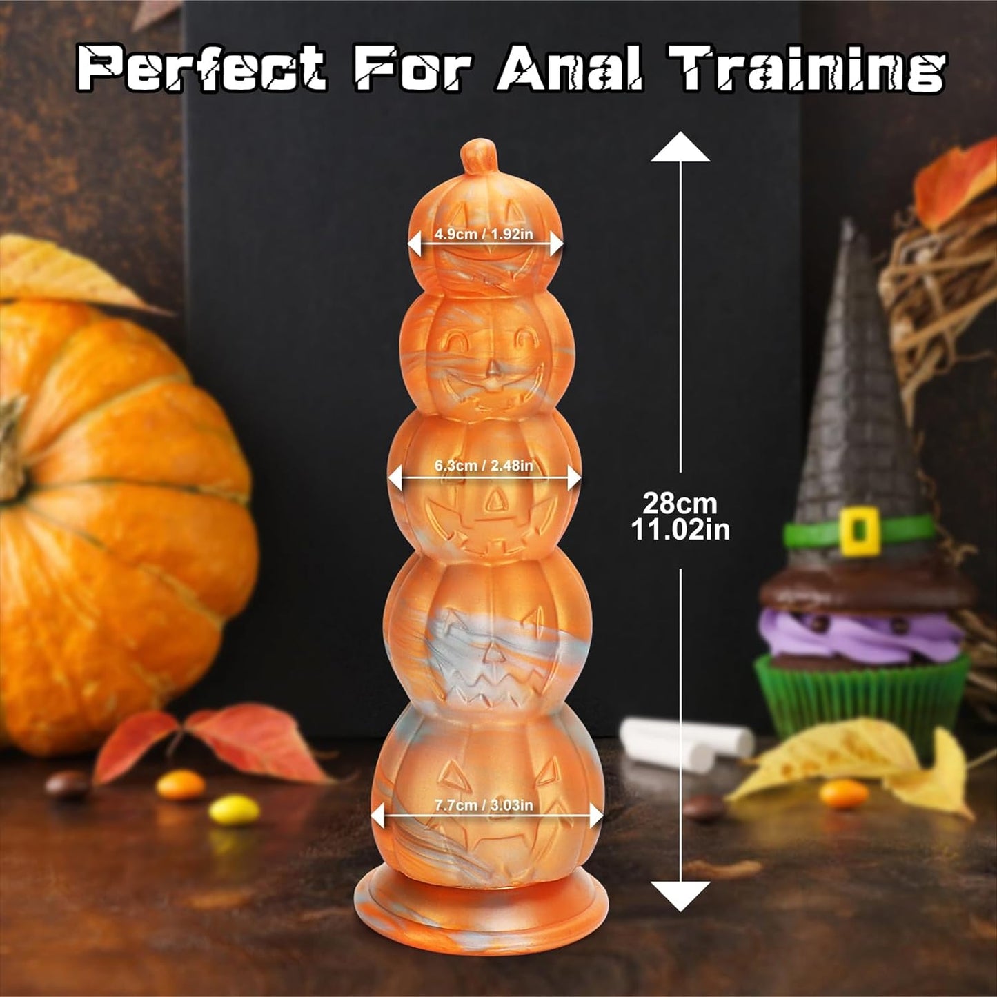Huge Fantasy Monster Dildo, Thick Anal Dildo Anal Beads for Men, Large Long Silicone Dildo with Suction Cup,11 Inch Big Realistic Dildos for Women, Soft Fat Ribbed G Spot Prostate Fake Penis