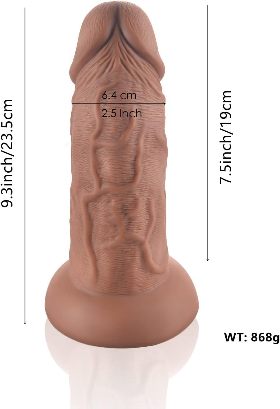 Big Thick Dildo with Strong Suction Cup for Hands-Free Play, Realistic Silicone Huge Dildos for Anal Play, Fake Penis Vagina G-Spot Stimulation Adult Sex Toy for Women and Men