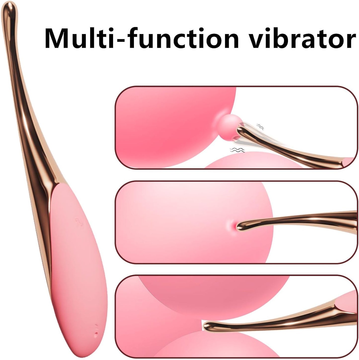 2024 New Upgrade Stimulator for Girls Ladies,Quiet Waterproof Massage Stick for Women_Vib-Rator Massage Rod for Women USB Charging Gift for Her Rose16
