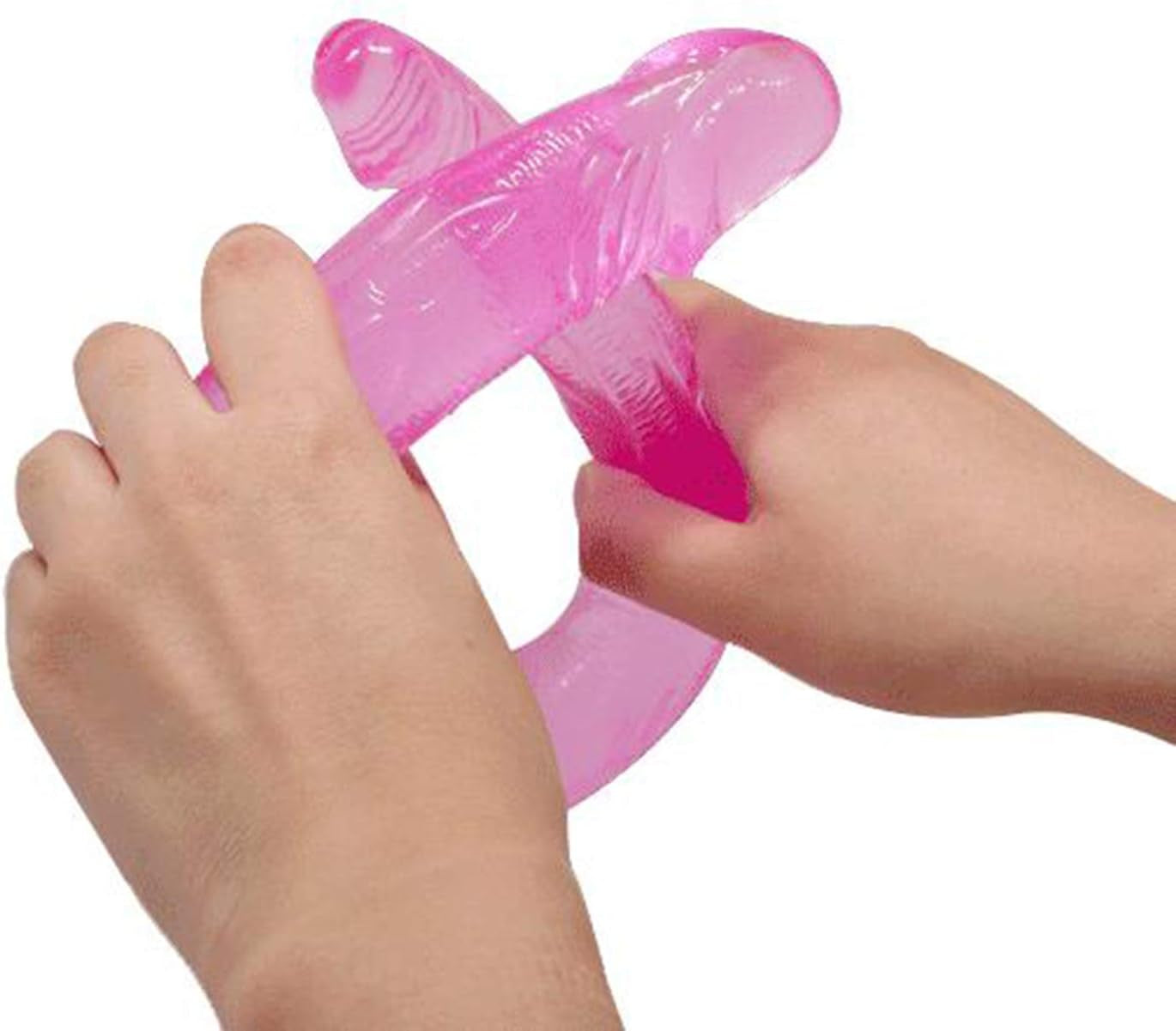 Flexible Double Penetration Dildo for Couples Vaginal Anal Play, Double Ended Defined Heads Veined Shaft 16.53 Inch