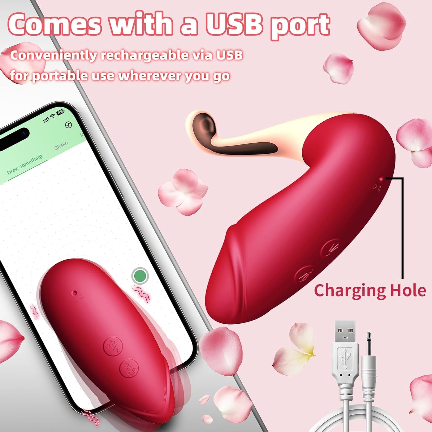Mini Massager with Three Accessories Memory Function Travel Massager Small Size Gift Waterproof Rechargeable Wearable Massager-C11
