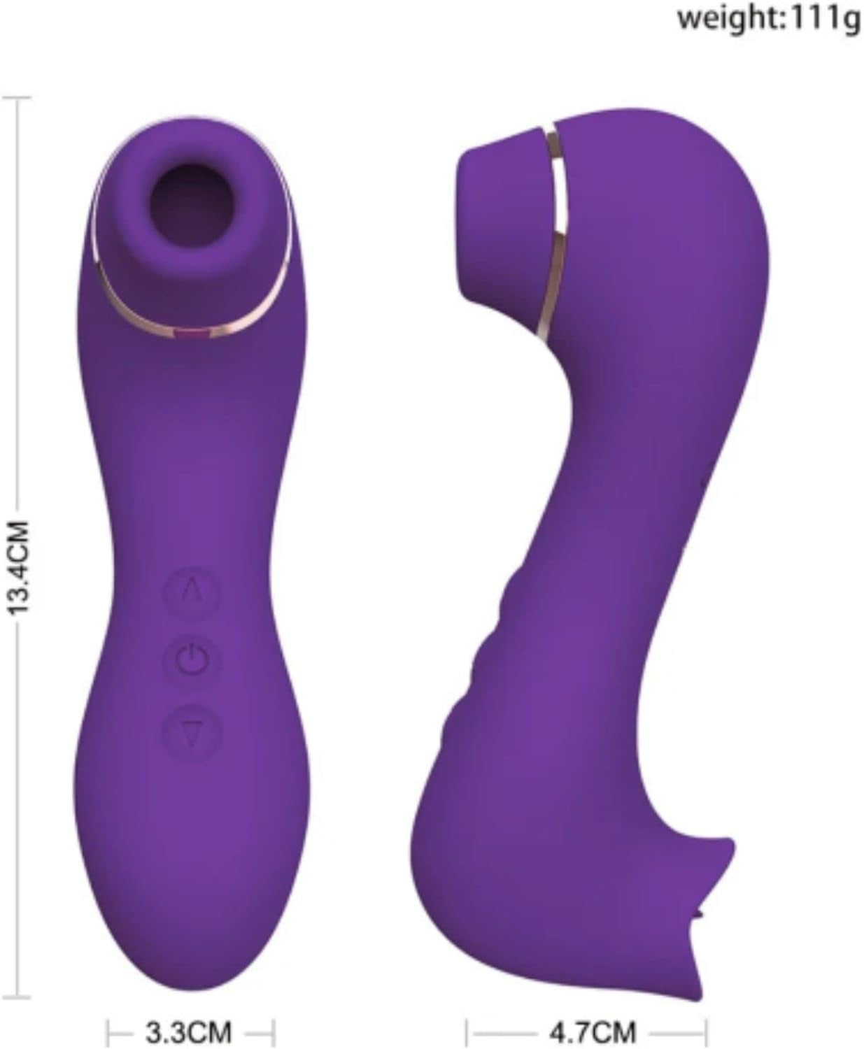 Dual Pleasure Worm Air-Pulse Clitoral Stimulator & Tongue Licking Vibrator, Clitoral Licking, Clit Sucking, Pressure-Wave Technology, Waterproof, Rechargeable, Sex Toy for Women & Couples