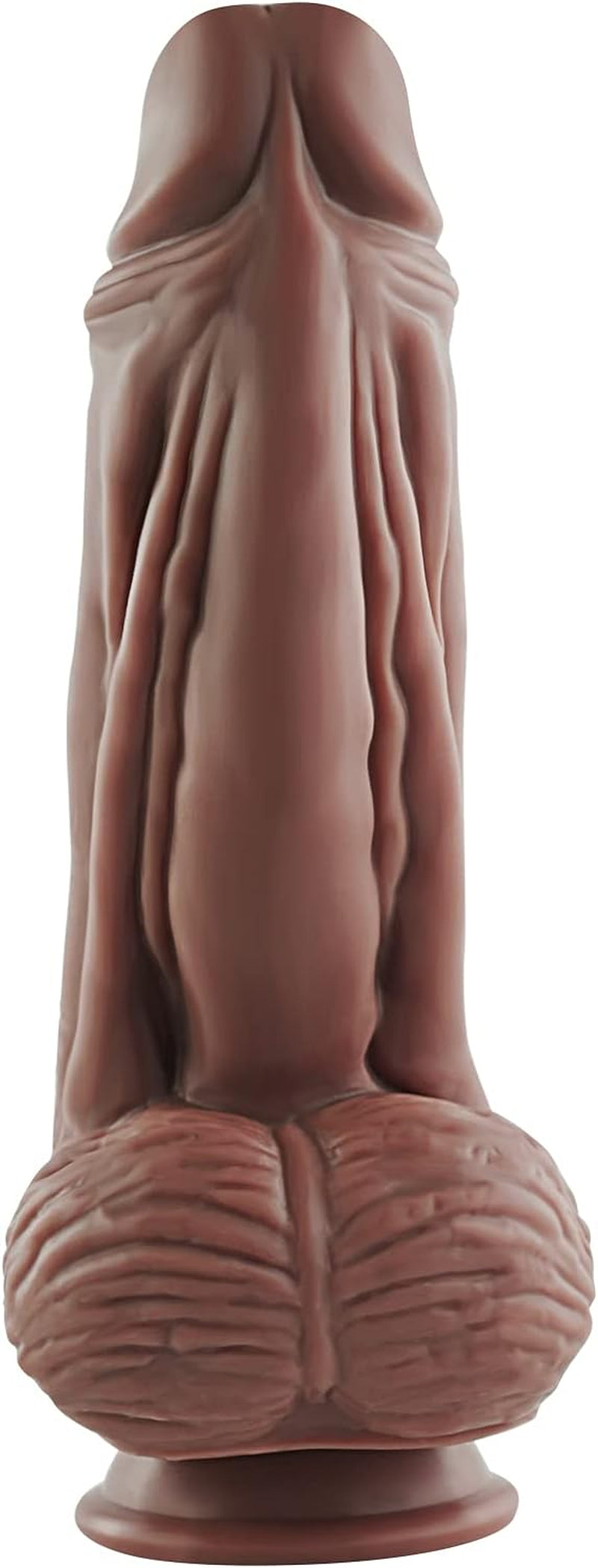 XXL Realistic Dildo with Suction Cup, Huge Thick Monster Silicone Dildo, Dual Density Anal Dildo Plugs, Large Size Adult Sex Toy for Experienced Men Woman, 9.5 Inch (Brown)