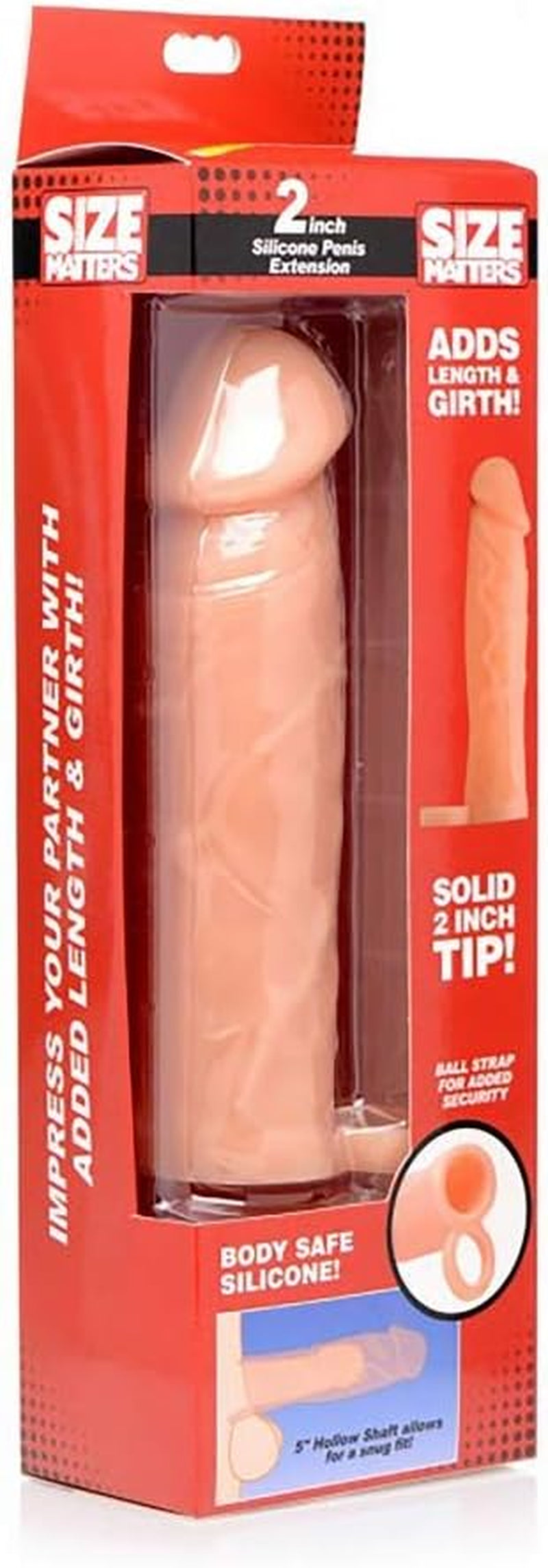 2 Inch Silicone Penis Extension 1 Count