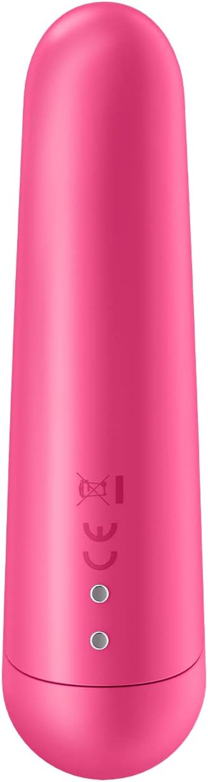 Ultra Power Bullet 3 Mini Bullet Vibrator - Clitoral Stimulator, Personal Massager, Flat Beveled Tip - Portable, Waterproof, Rechargeable, 9Cm (Red)
