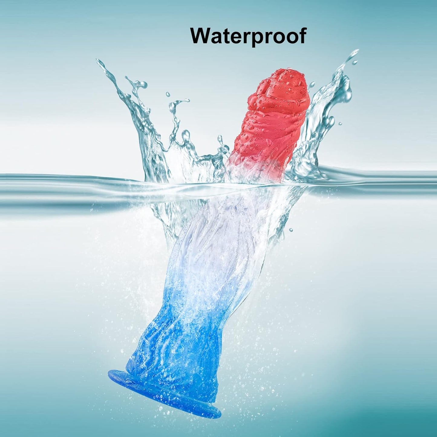 9.4 Inch Realistic Dildo, Queen Size Huge Thick Silicone Wolf Dildo for Vaginal G Spot Anal Prostate Massaging, Monster Cock Horse Dick Penis Dong for Men Women Sex Play