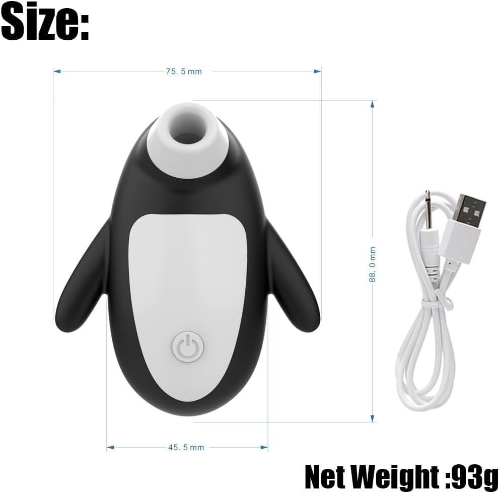 Clitoral Sucking Sex Toy,Womens Sex Toys Cute Penguin Clit Stimulator & Breast Sucker & Nipples Massager, Waterproof Rechargeable Adult Sex Toys Clitoral Vibrator for Women or Couple Pleasure