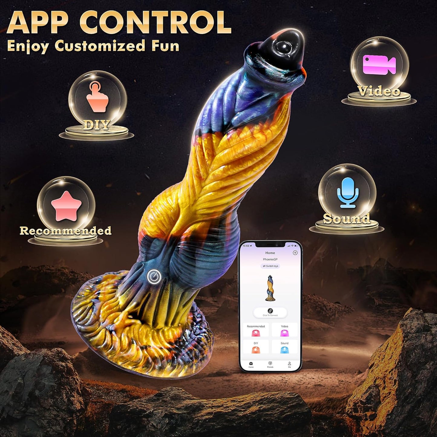 Thrusting Dildo Sex Toys Vibrator - 10.2" 3IN1 Huge Thick Dildos Anal Toys U & G-Spot Vibrator, Monster Big Dildo Remote Control 7 Modes, Suction Cup Fantasy Dildo Adult Sex Toys & Games for Men Women