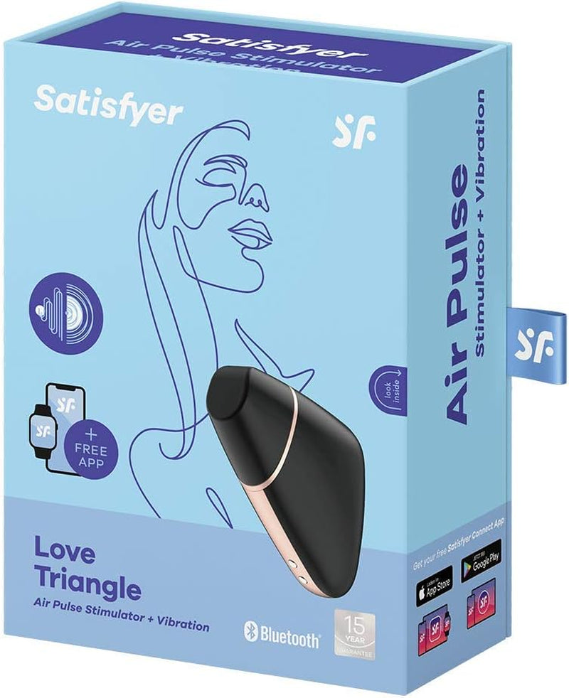 Love Triangle | Air Pulse Technology | Vibrator | 2 Independently Controlled Motors | Connect App | Waterproof (IPX7) | Rechargeable Battery | Skin-Friendly Silicone