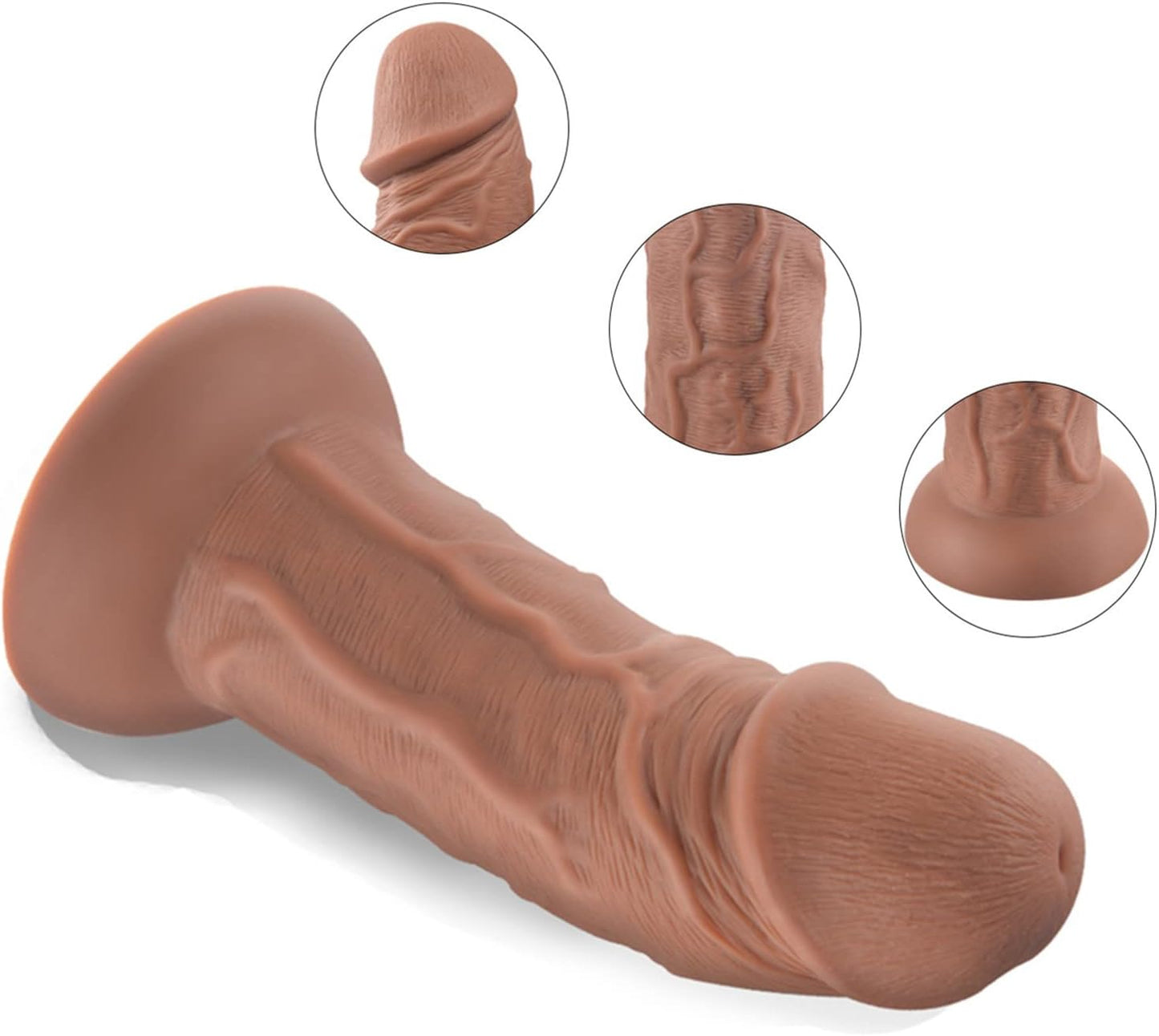 Big Thick Dildo with Strong Suction Cup for Hands-Free Play, Realistic Silicone Huge Dildos for Anal Play, Fake Penis Vagina G-Spot Stimulation Adult Sex Toy for Women and Men