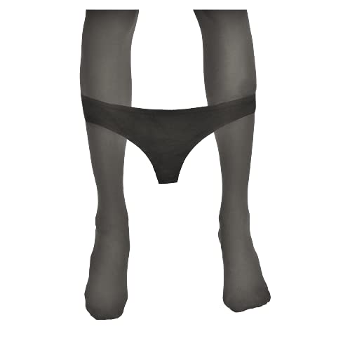 Wife Funny Women Fetish Underwear Black High Rise Thong, Dirty Undies, Navy, Small