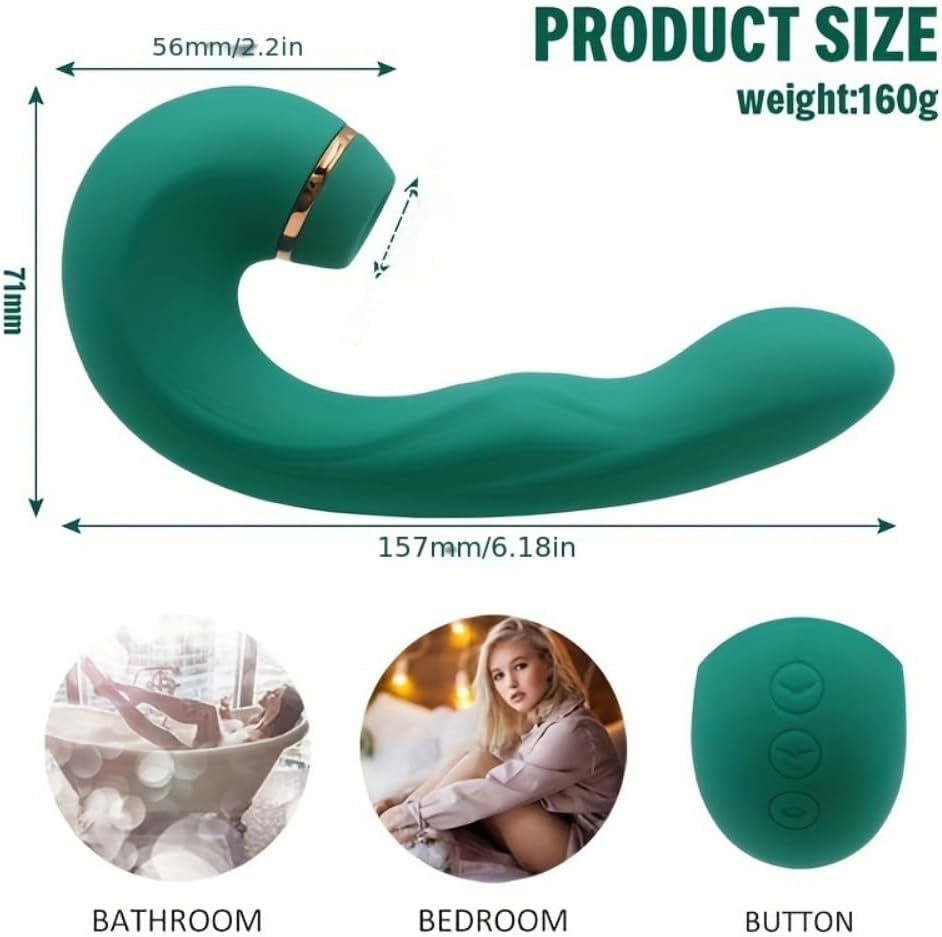 Female Masturbator 3 in 1 Clit Sucker Dildo G-Spot Vibrator Sucking Vibrators for Women Clitoral Stimulator Sex Toys