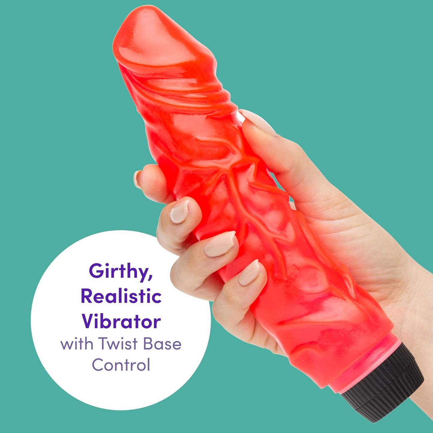 Vibrating Dildo - 8 Inch Realistic Dildos - Multispeed Sex Toy for Women and Couples - Pink - Waterproof