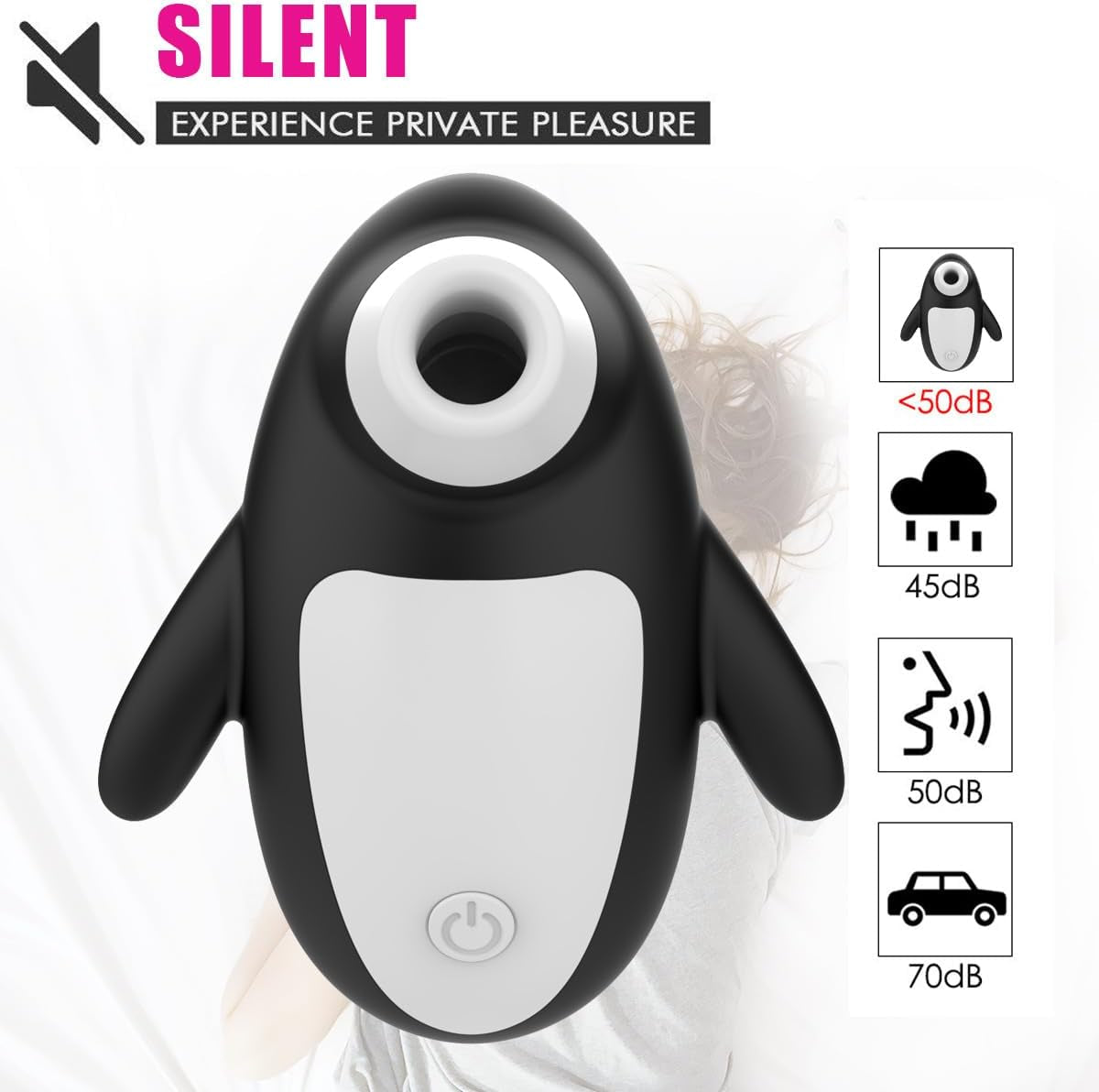 Clitoral Sucking Sex Toy,Womens Sex Toys Cute Penguin Clit Stimulator & Breast Sucker & Nipples Massager, Waterproof Rechargeable Adult Sex Toys Clitoral Vibrator for Women or Couple Pleasure