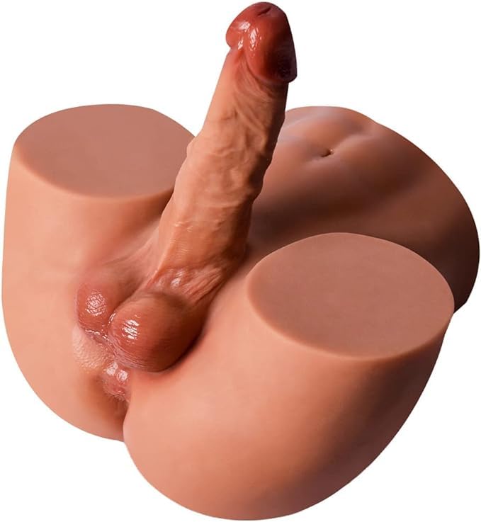 10LB Sex Doll for Women with Flexible Dildo Anal Testis Male Sex Toys 2 in 1 Realistic Love Doll with Cock Anal for Female Masturbator, Unisex Torso Penis Toy for Women, Male Gay, Couple-LuDan