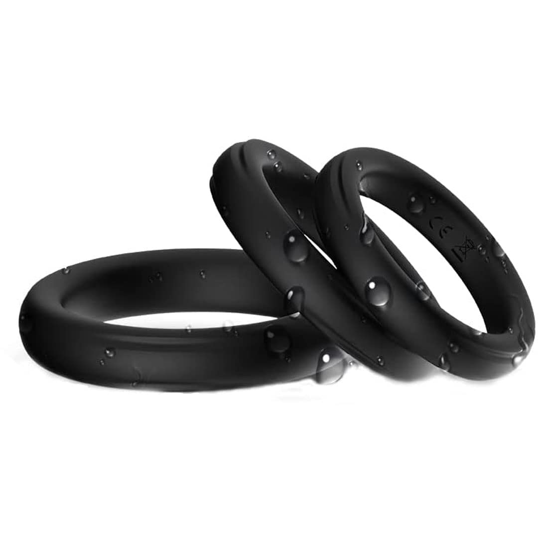 NB2D-Extension Ring Band Kit for Men, Set of 3 Silicone Elastic Rings for Lengthening Purposes