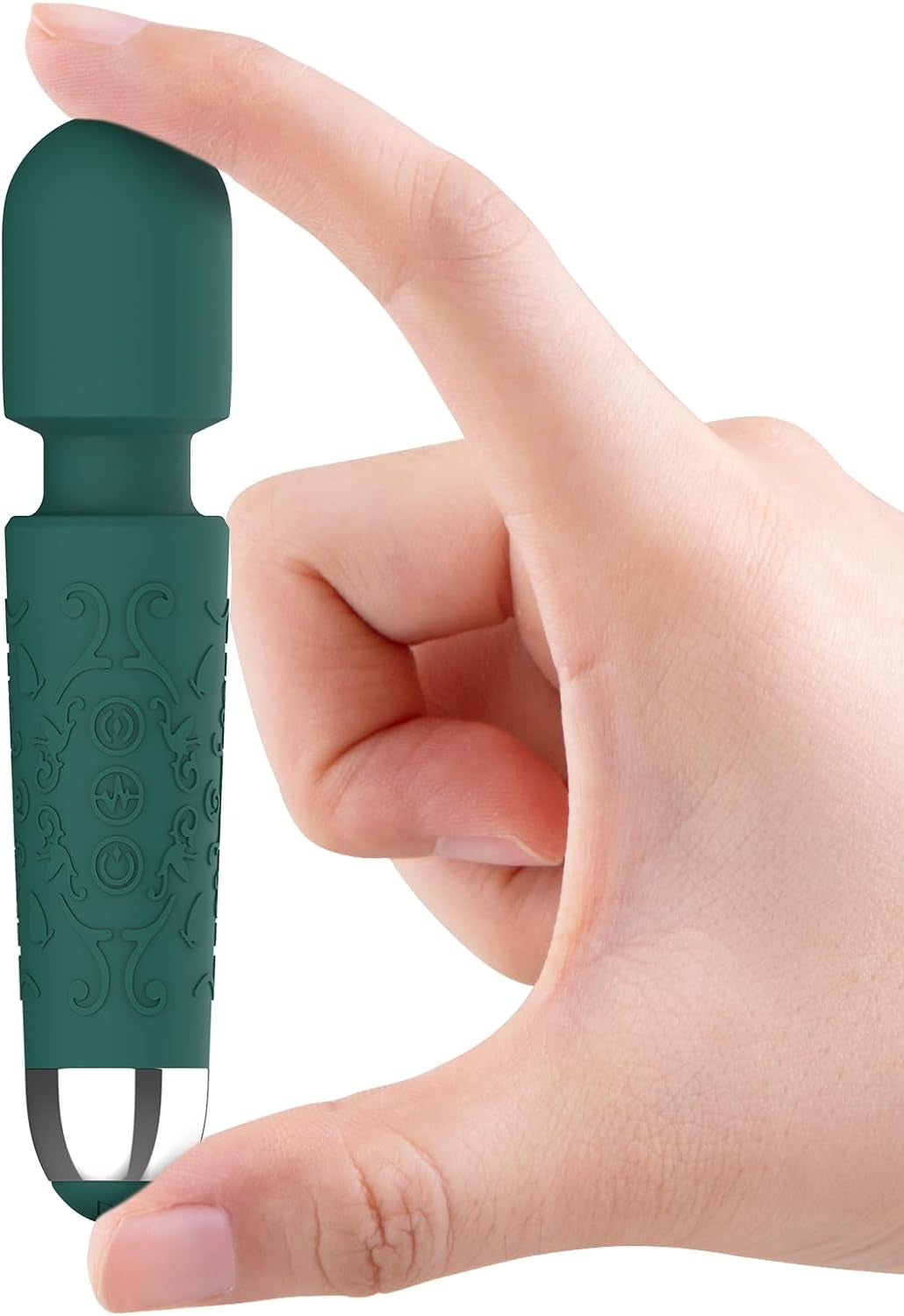 Electric Neck Massager, Rechargeable Handheld Waterproof Mini Massager, Green