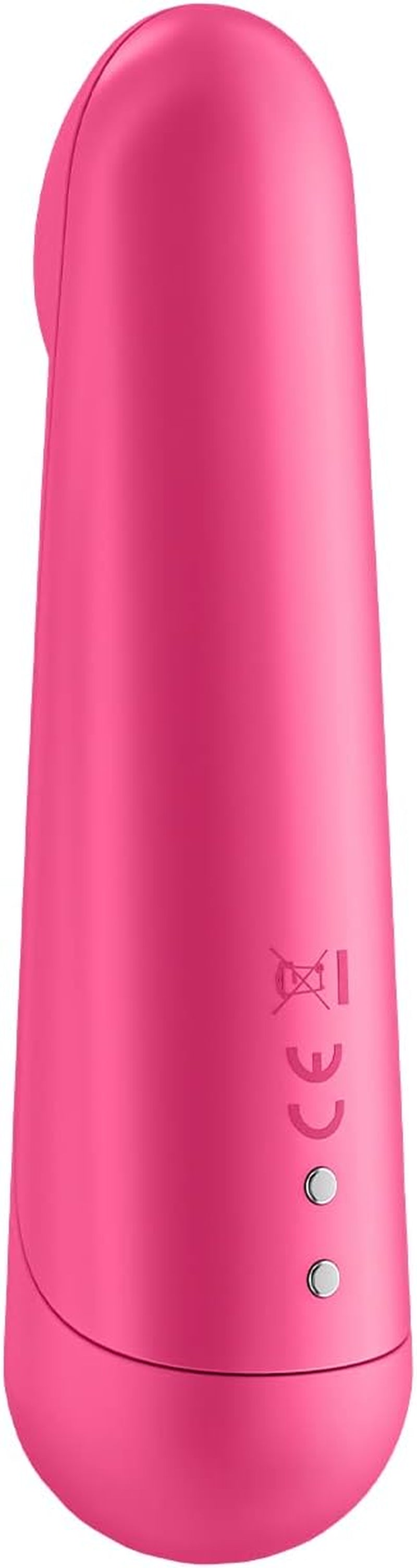 Ultra Power Bullet 3 Mini Bullet Vibrator - Clitoral Stimulator, Personal Massager, Flat Beveled Tip - Portable, Waterproof, Rechargeable, 9Cm (Red)
