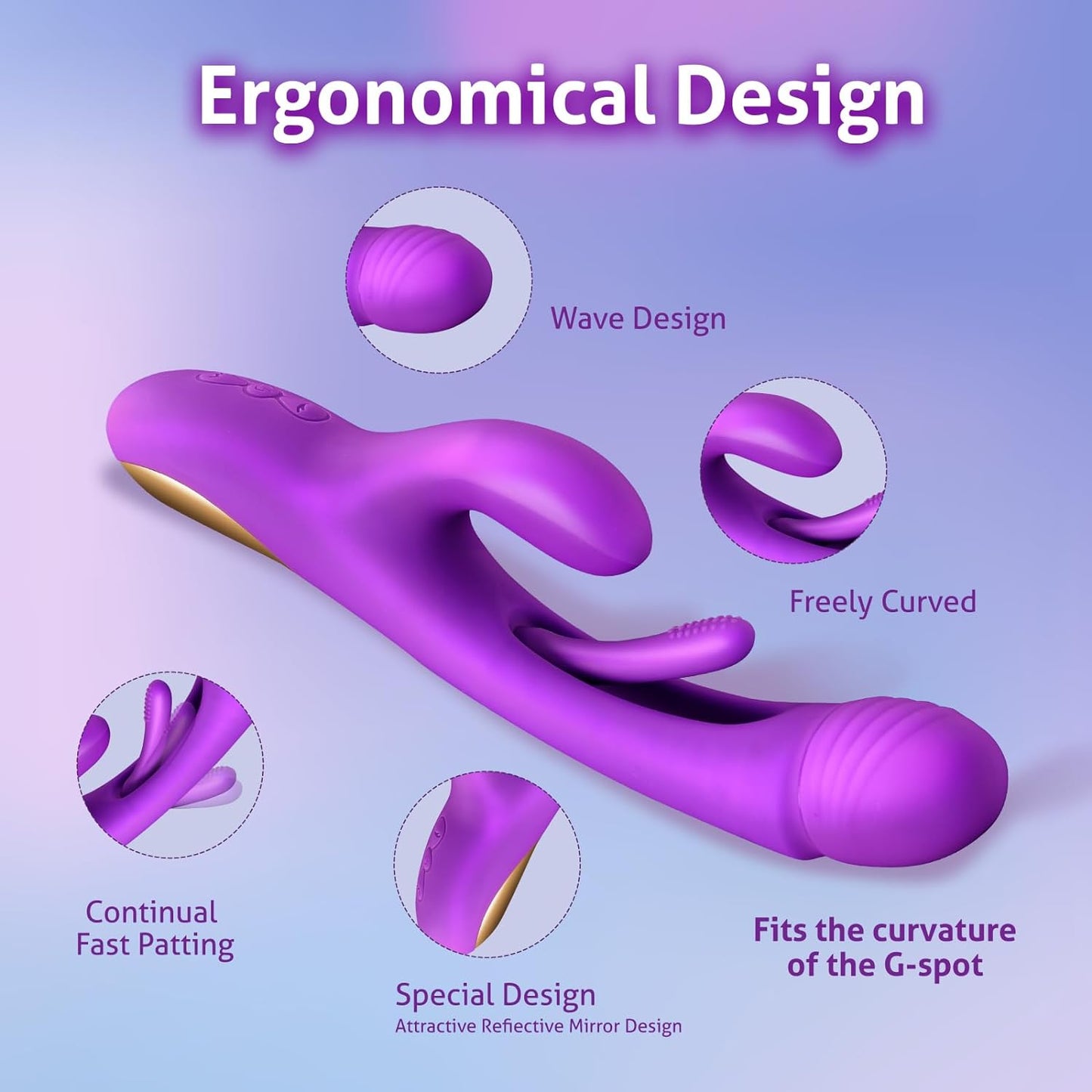 Flapping Vibrator for Women, G Spot Rabbit Vibrator with 7 Vibration 7 Flapping Modes, Sex Toys for Women, Clitoralis Vibrator for Clit Nipple Anal Stimulation, Rechargeable Adult Sex Toys for Women