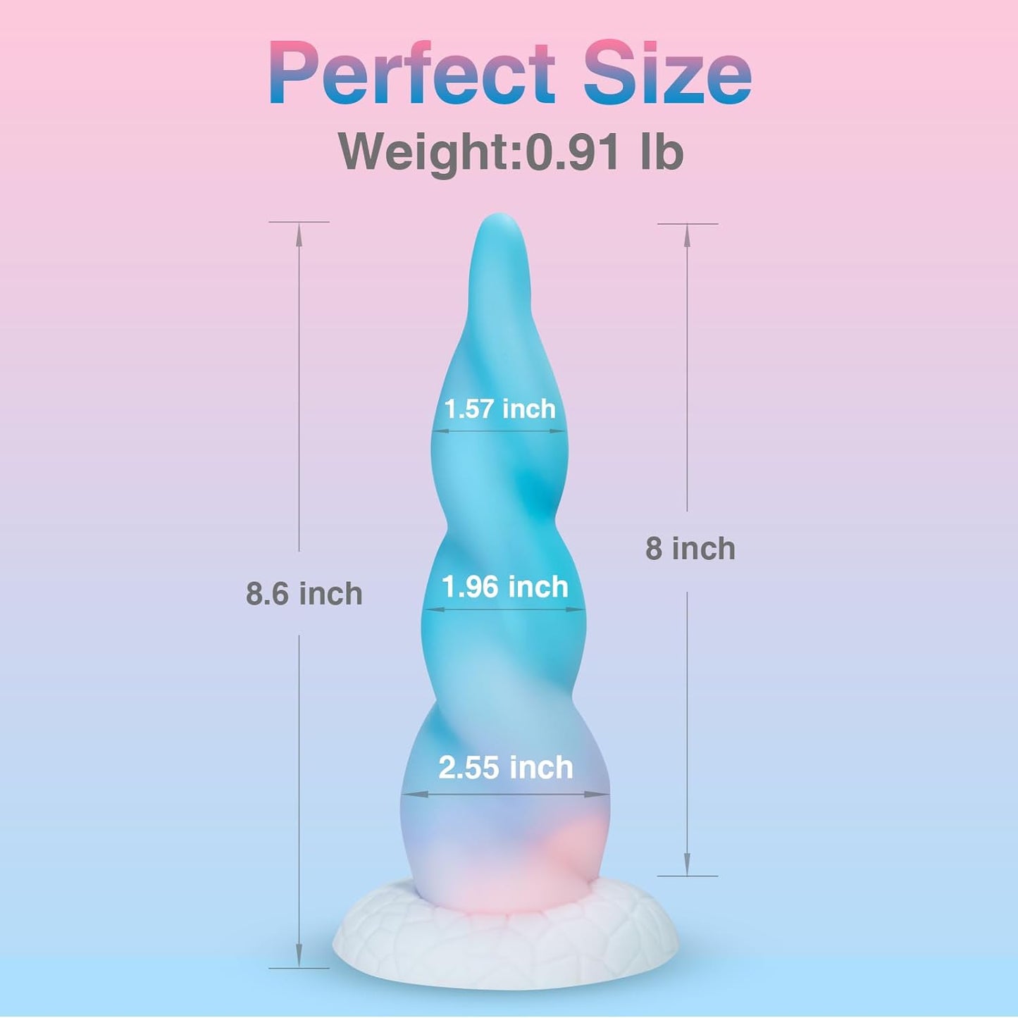 Huge Thick Monster Dildo for Women - 8.6 Inch Realistic Fantasy Big Silicone Anal Dildo with Strong Suction Cup, Soft Body Safe G Spot Dildo Prostate Massager Adult Sex Toys for Female and Couples