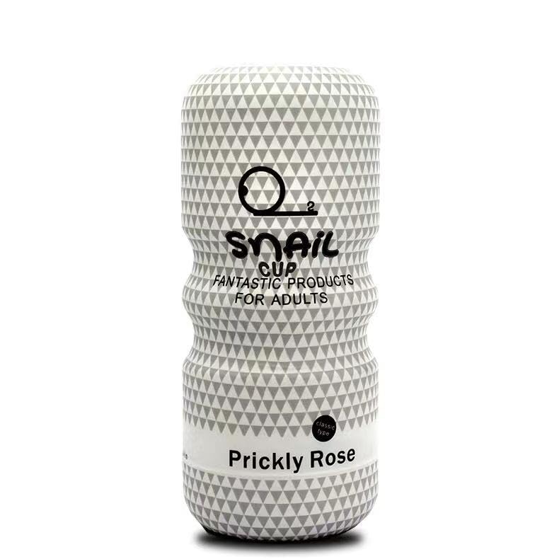 Silicone Men Masturbator - Snail Aircraft Cup Masturbator - Pocket Pussy Stroker with Realistic Mouth Textured Structure for Deepthroat and suction feel for Men Penis Training and Blowjob (Grey)
