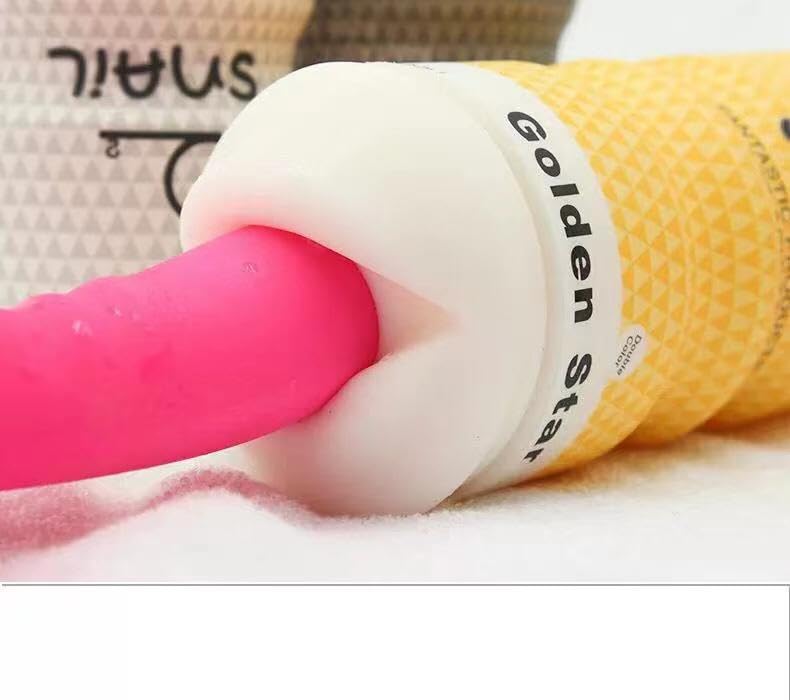 Silicone Men Masturbator - Snail Aircraft Cup Masturbator - Pocket Pussy Stroker with Realistic Mouth Textured Structure for Deepthroat and suction feel for Men Penis Training and Blowjob (Grey)