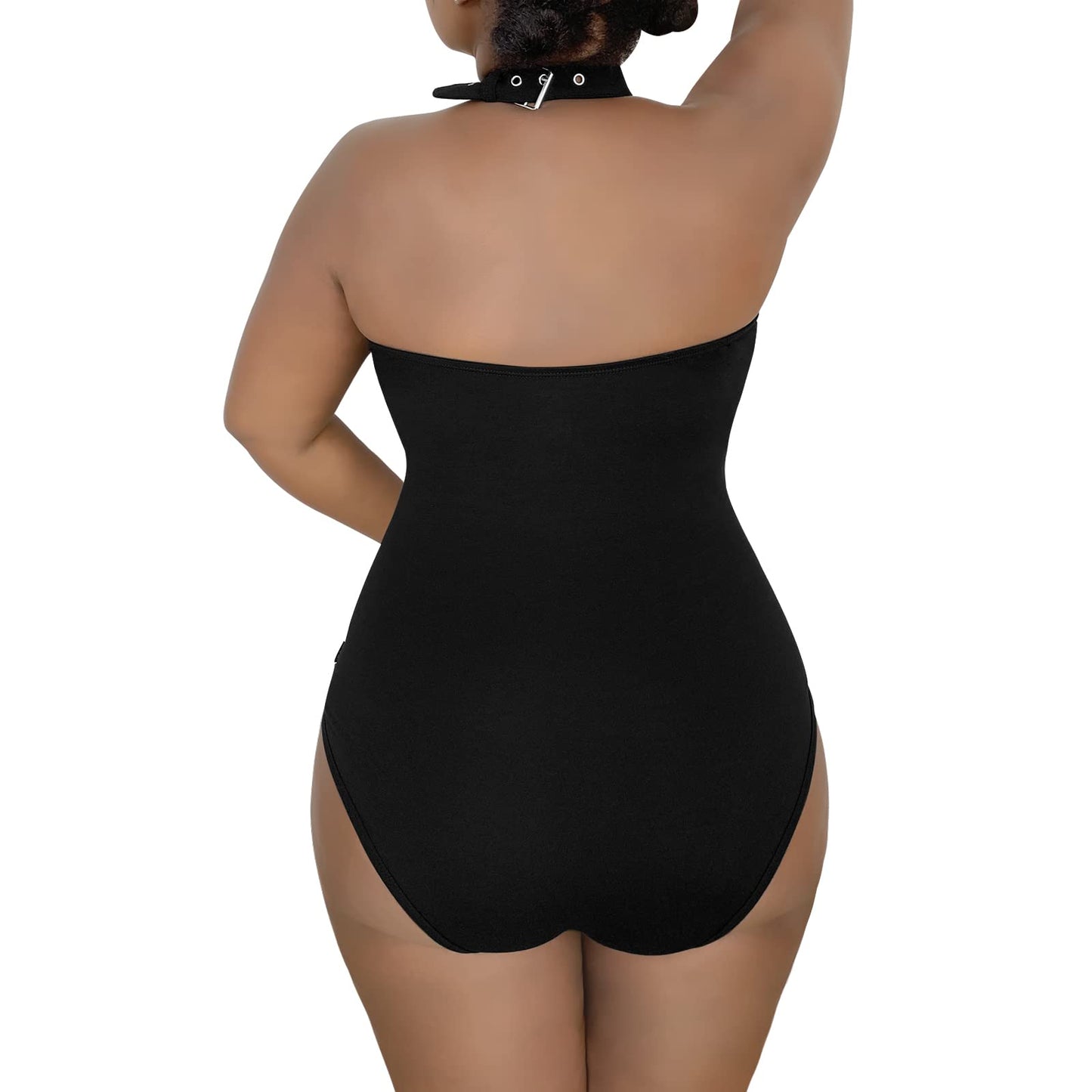 Littleforbig Cotton Romper Onesie Pajamas Bodysuit - Drop Collar Bondage Bodysuit 2XL