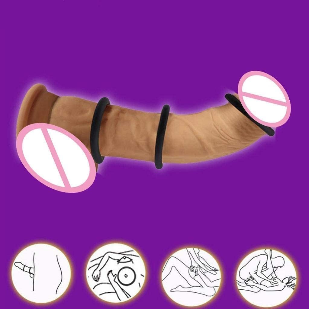 NB2D-Extension Ring Band Kit for Men, Set of 3 Silicone Elastic Rings for Lengthening Purposes