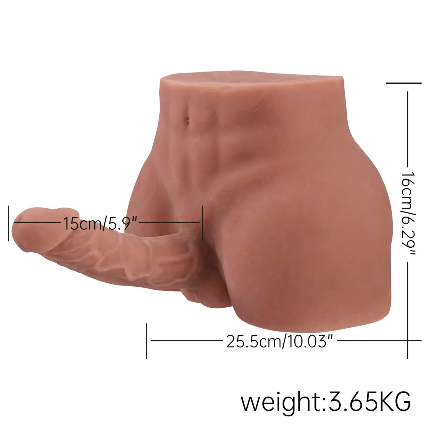 Adult Silicone Sex Dolls,Men's Penis Huge Dildos, Realistic Masturbator with Flexible Skin and Tight Anal Entry, Lifelike Sex Toys for Women ,Sexy Gifts for Men and Women(Brown)