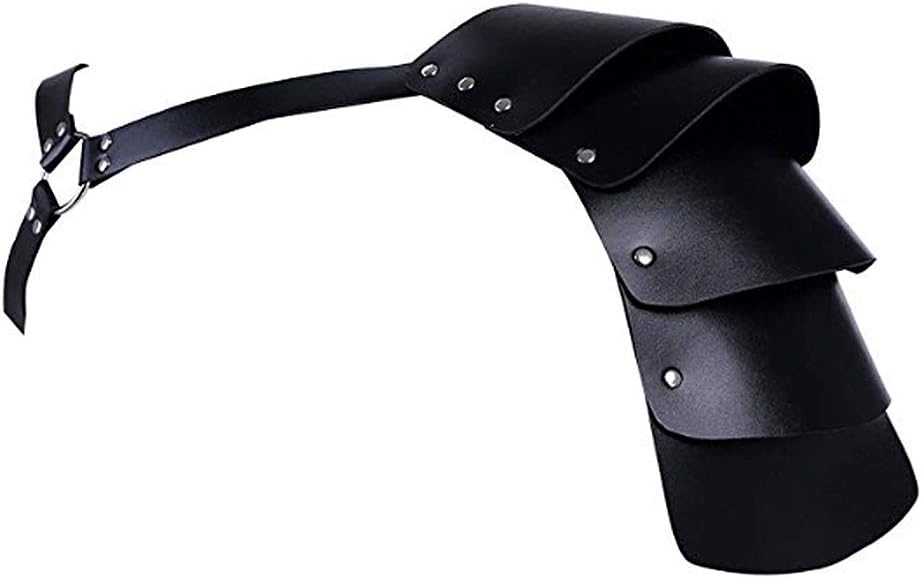 Men Leather Body Harness Cage Bra Shoulder Guard Armor Steampunk Goth Fetish