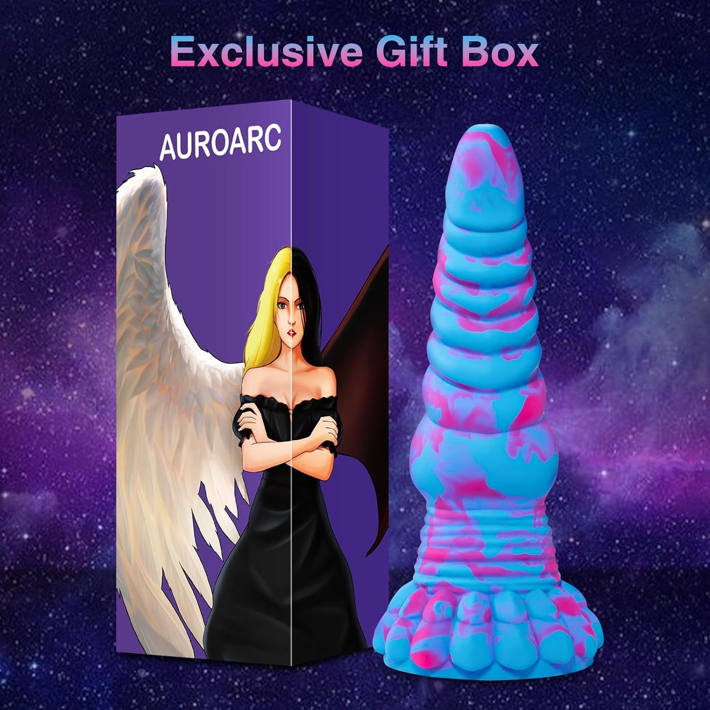 Huge Thick Big Monster Dildo, Silicone Fantasy Dragon Dildo with Suction Cup for Anal Prostate Massage, Large Knot Dildo Sex Toys for Women Men Pop, 8.7" Realistic Bad Boy (Blue)