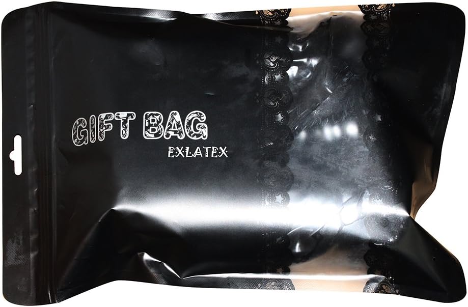 EXLATEX Women's Latex Rubber Thigh High Long Stockings Fetish