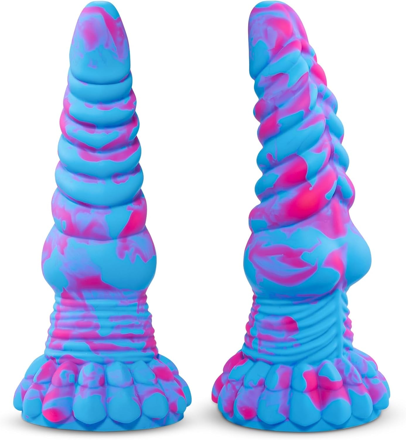 Huge Thick Big Monster Dildo, Silicone Fantasy Dragon Dildo with Suction Cup for Anal Prostate Massage, Large Knot Dildo Sex Toys for Women Men Pop, 8.7" Realistic Bad Boy (Blue)