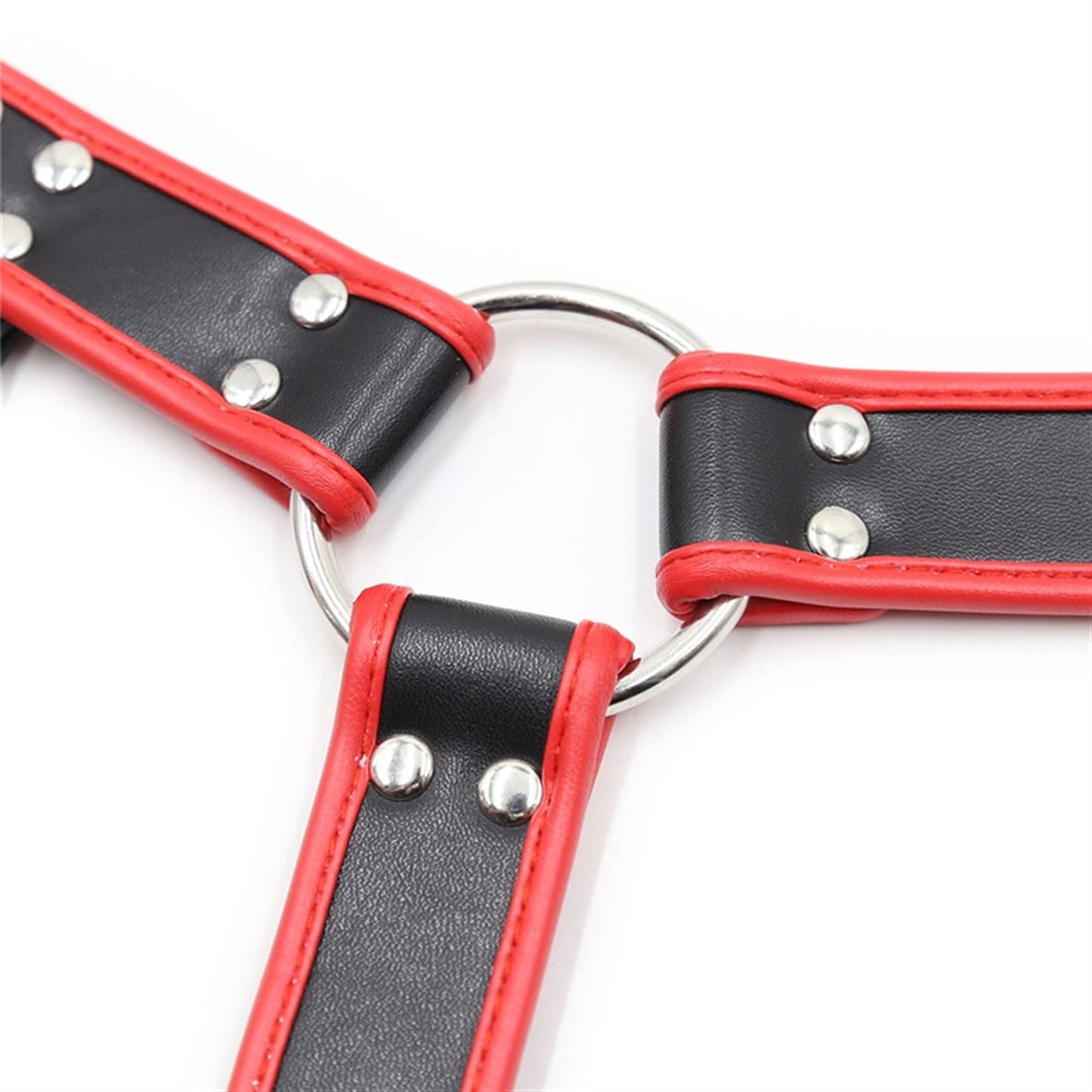 Fetish Gay Leather Chest Harness Men Adjustable Sexual Body Bondage Cage Harness Belts Rave Gay Clothing For Adult Sex (Color : Style 1)