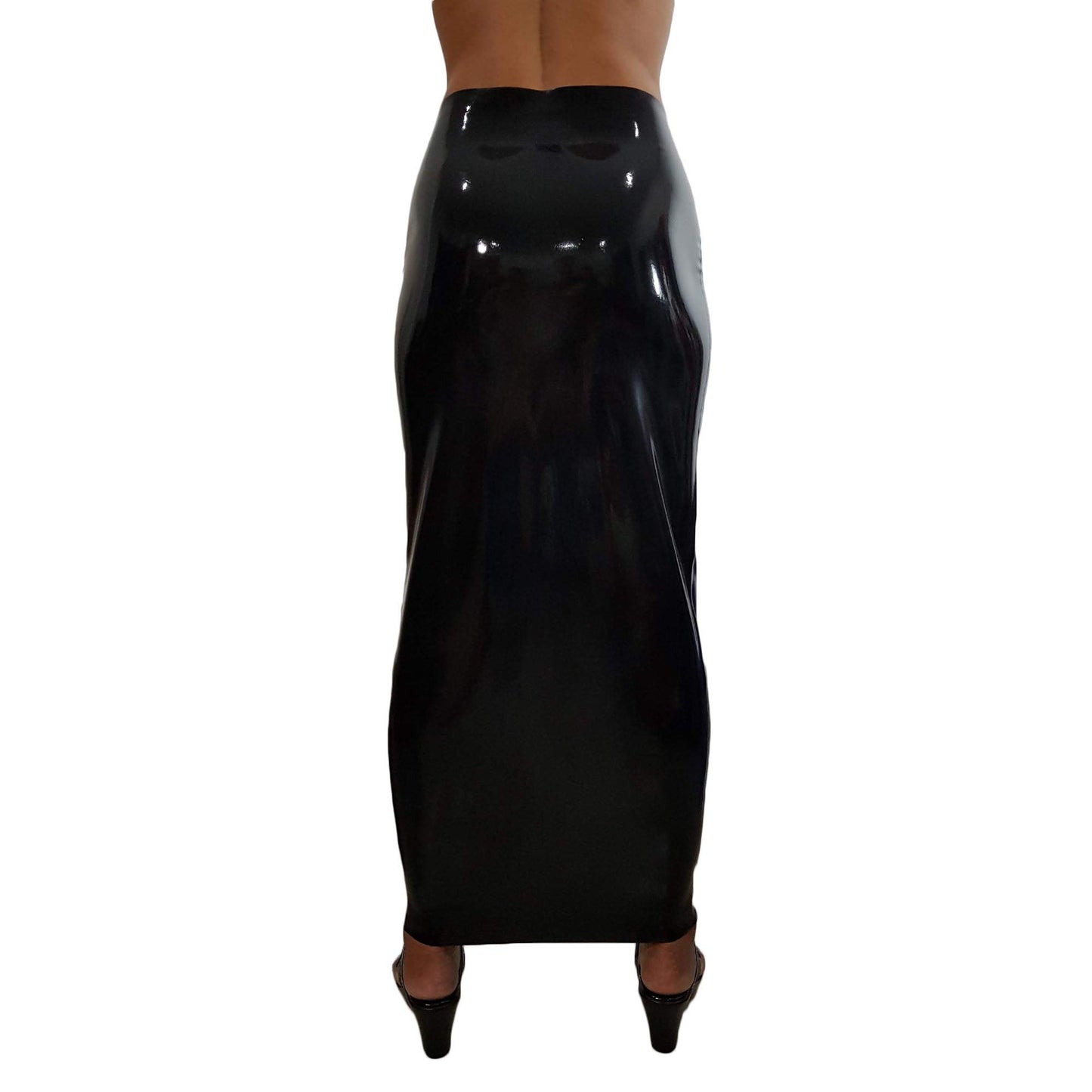 Lequida Black Latex 100% Rubber Long Hobble Skirt HOT (one Size)
