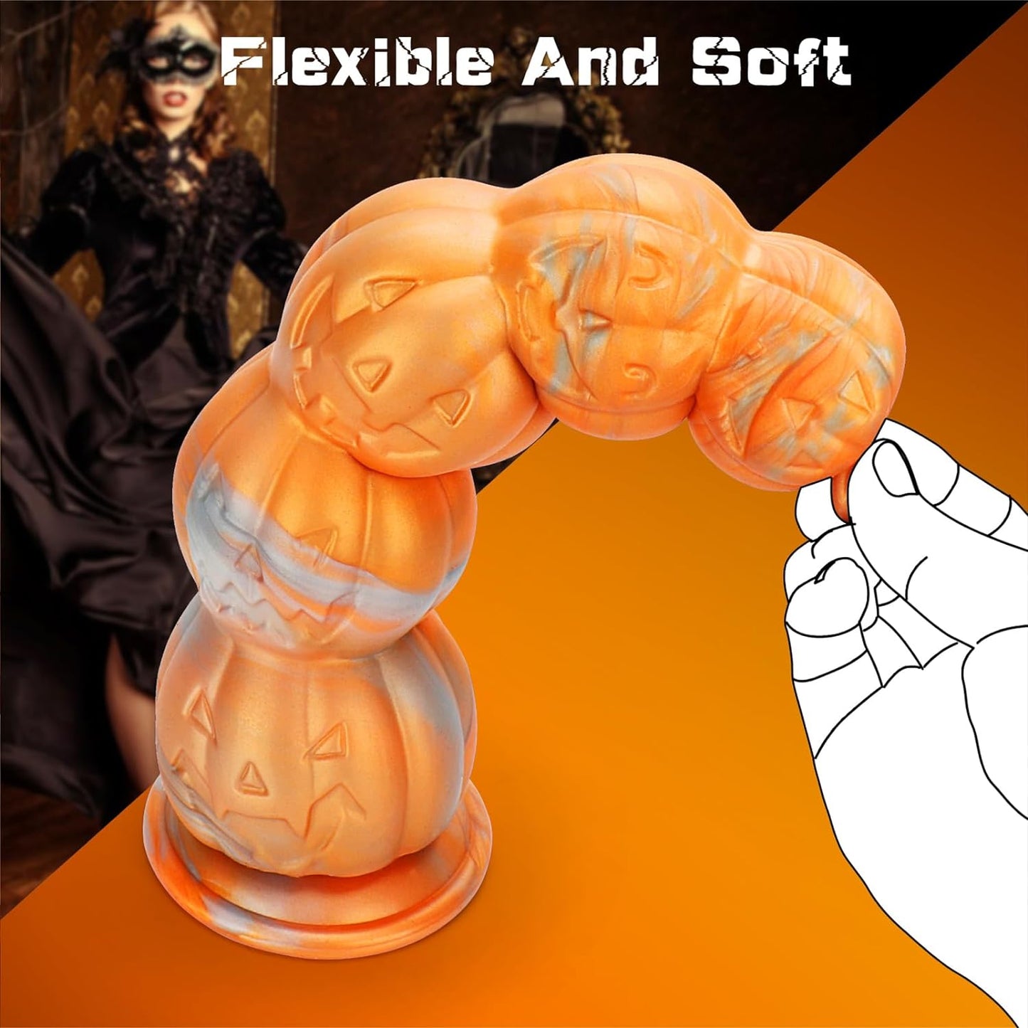 Huge Fantasy Monster Dildo, Thick Anal Dildo Anal Beads for Men, Large Long Silicone Dildo with Suction Cup,11 Inch Big Realistic Dildos for Women, Soft Fat Ribbed G Spot Prostate Fake Penis