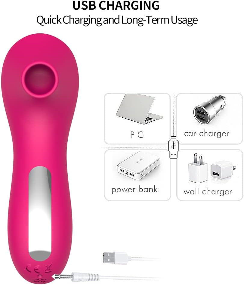 Clitoral Sucking Vibrator for Clit Nipple Stimulation, Sucking Stimulator with 10 Suction Modes, Adult Oral Sex Toys for Women and Couples Pleasure (Purple)