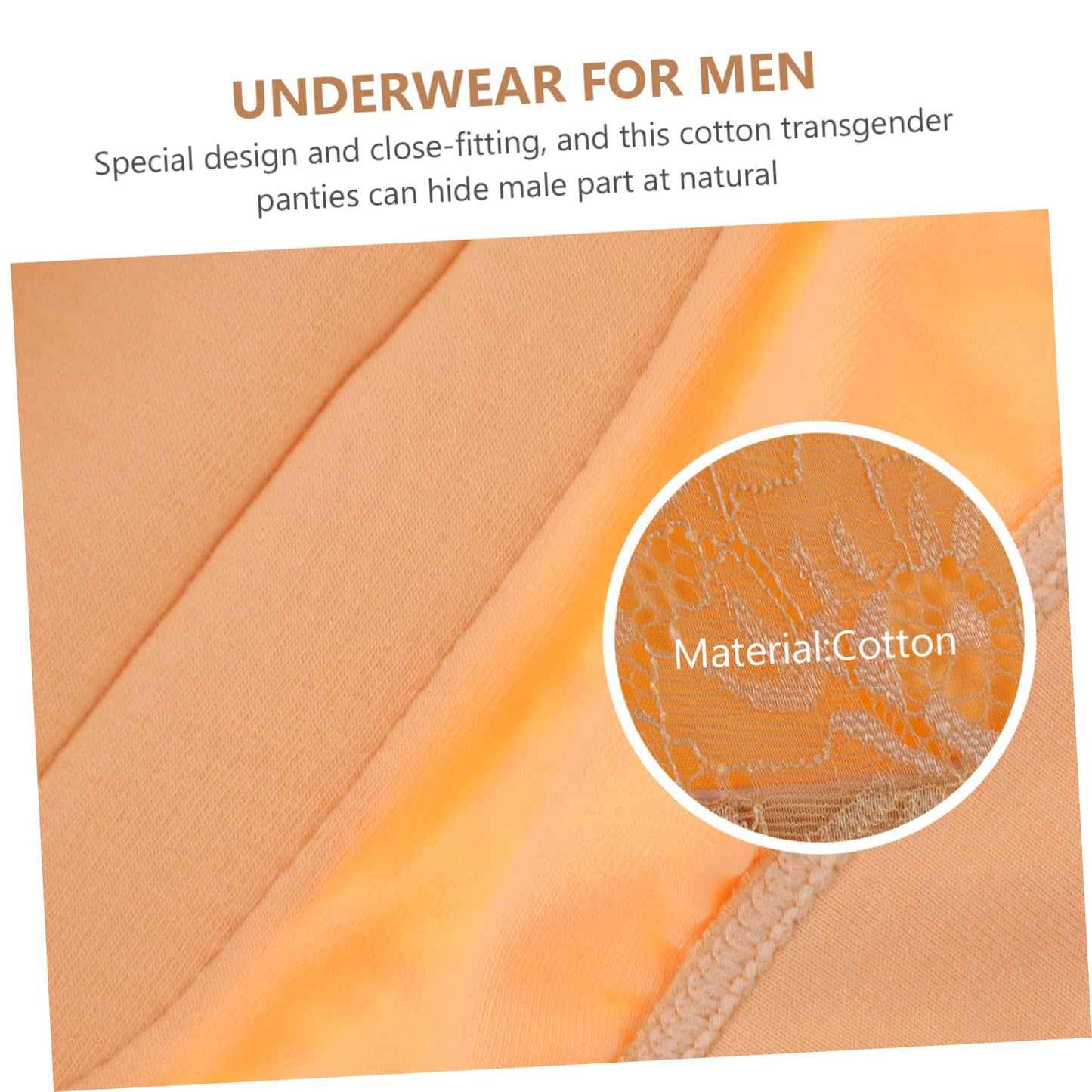 Healifty Male to Female Clothing Costumes Men Panties Mens Men Cotton Panties Thong Crossdressing Underpants Men Invisible Pants Supplies Transsexuals