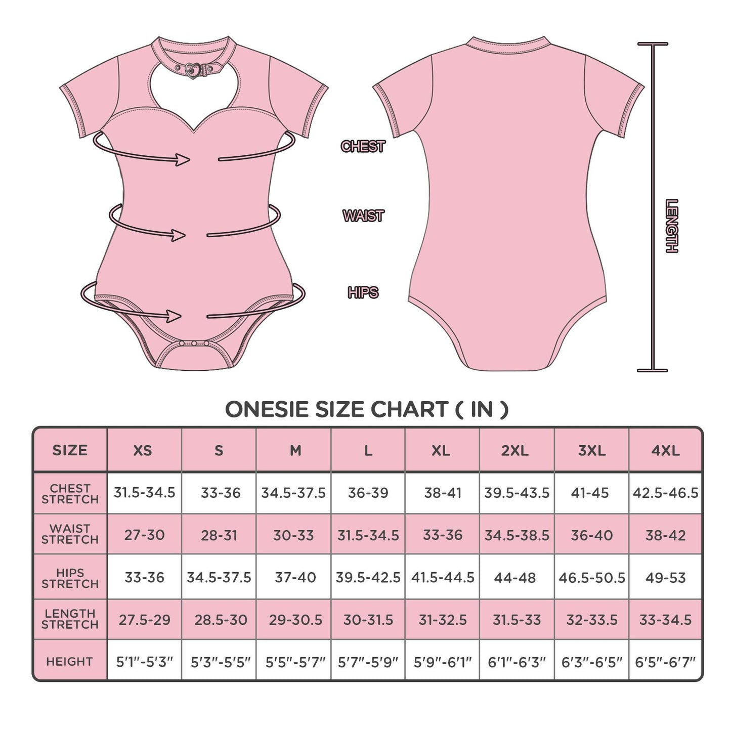 Littleforbig Cotton Button Crotch Romper Onesie Pajamas Bodysuit - Collared Pink S