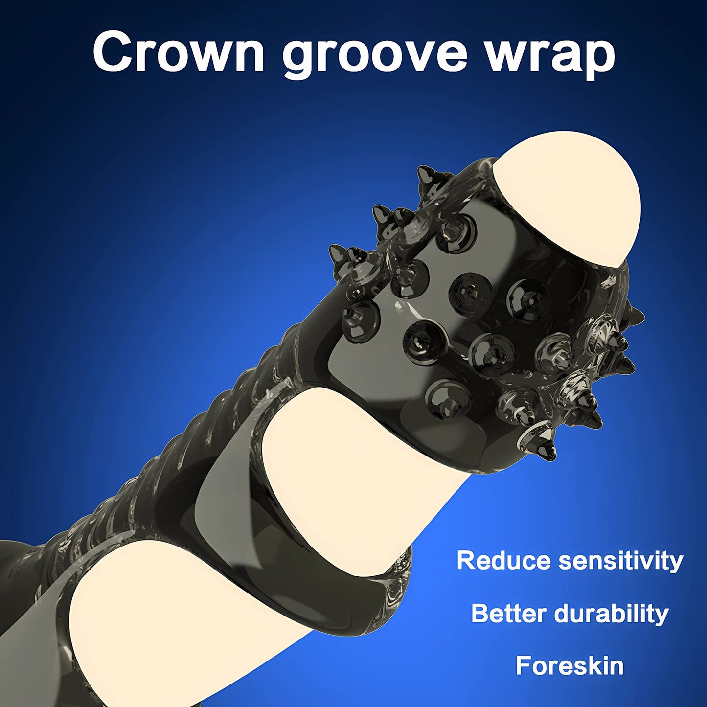 2pcs Penis Sleeve Sex Toys for Men - Silicone Cock Rings Testicle Sleeve Enlargement Enhancer for Increasing Sexual Performance Sleeve Toys for Couples (B)