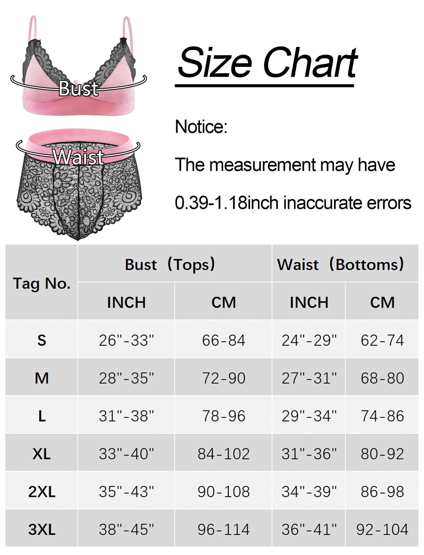 SEAUR - Men Underwear Set Bikini Lingerie Set Men's Sissy Lingerie Lace Bra Top Briefs with Long Stockings 2/3 Piece