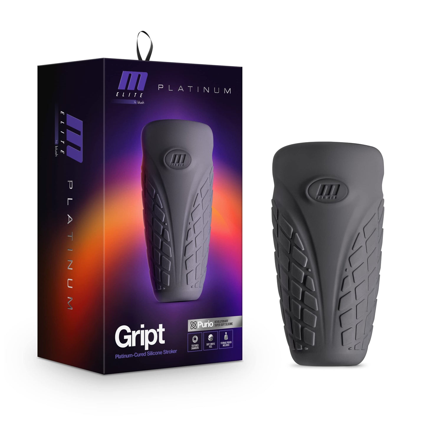 Blush Novelties 82913: M Elite Platinum Gript Stroker Black
