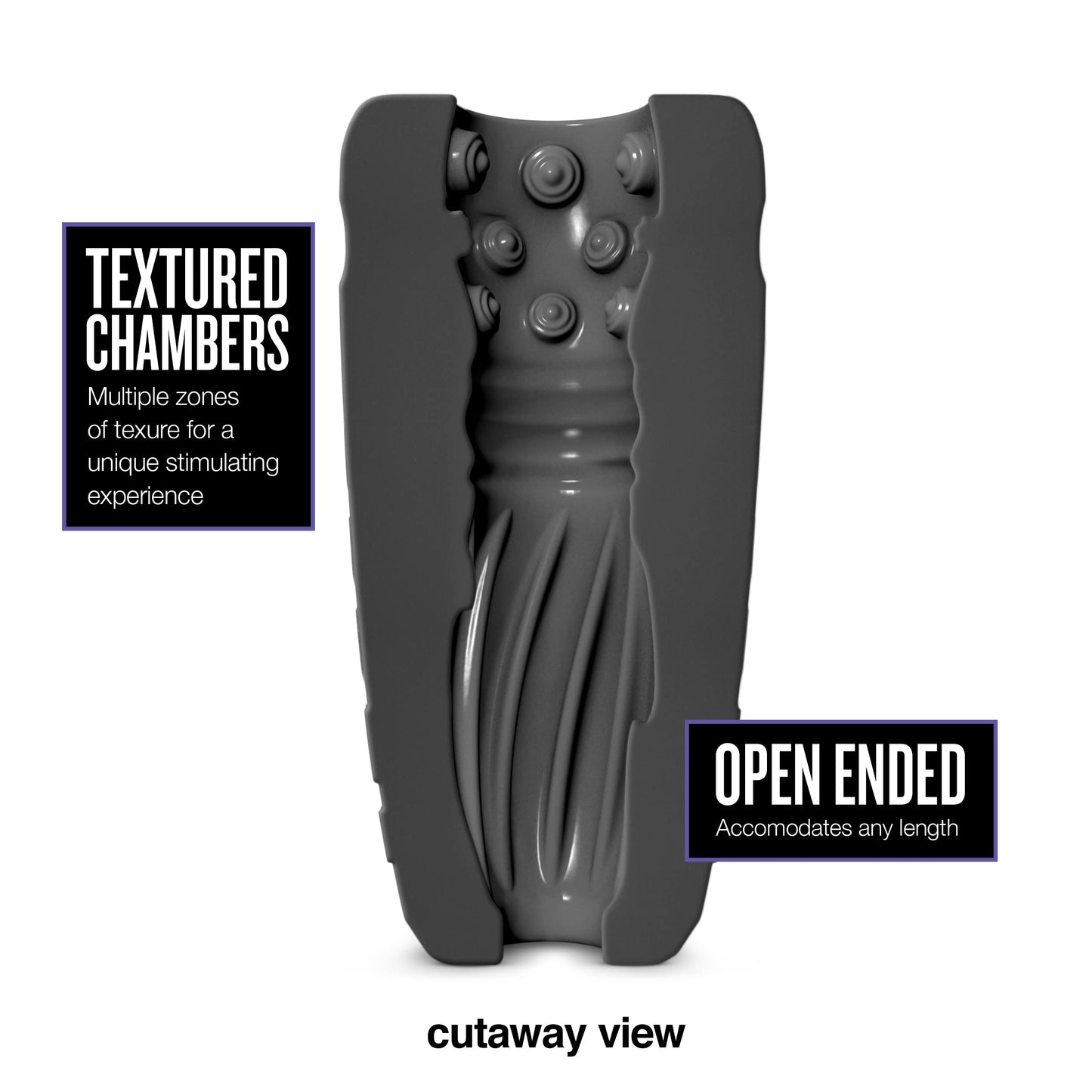 Blush Novelties 82913: M Elite Platinum Gript Stroker Black