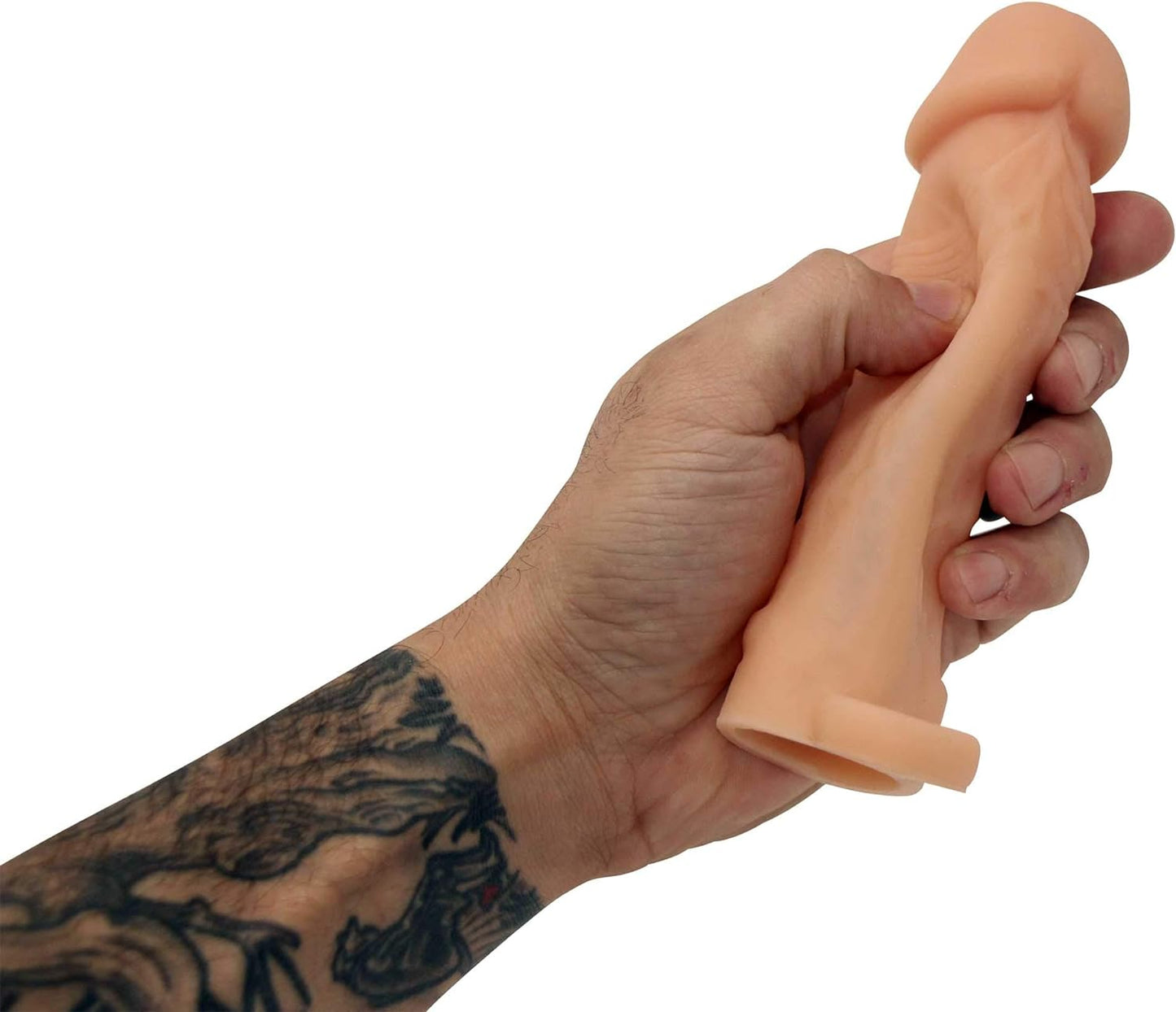 Natural Penis Extension Sleeve for Men by , 6.5 Inch Realistic Medical Grade Silicone Erection Enhancing Cock Sheath, Flesh Color