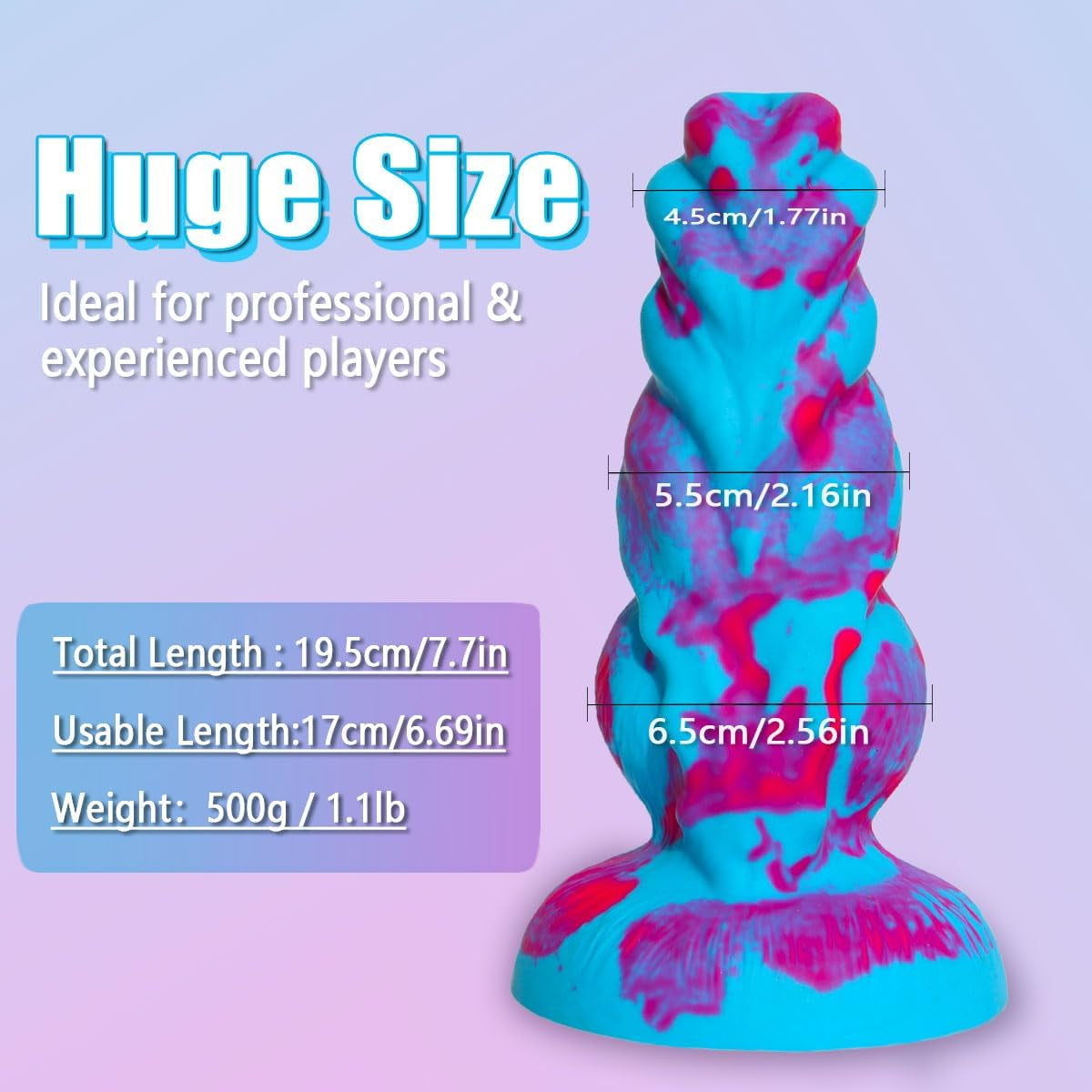 Huge Monster Dildo, Thick Dildo for G -Spot Stimulation and Anal Play,Liquid Silicone Dragon Dildo Sex Toys for Women and Men.