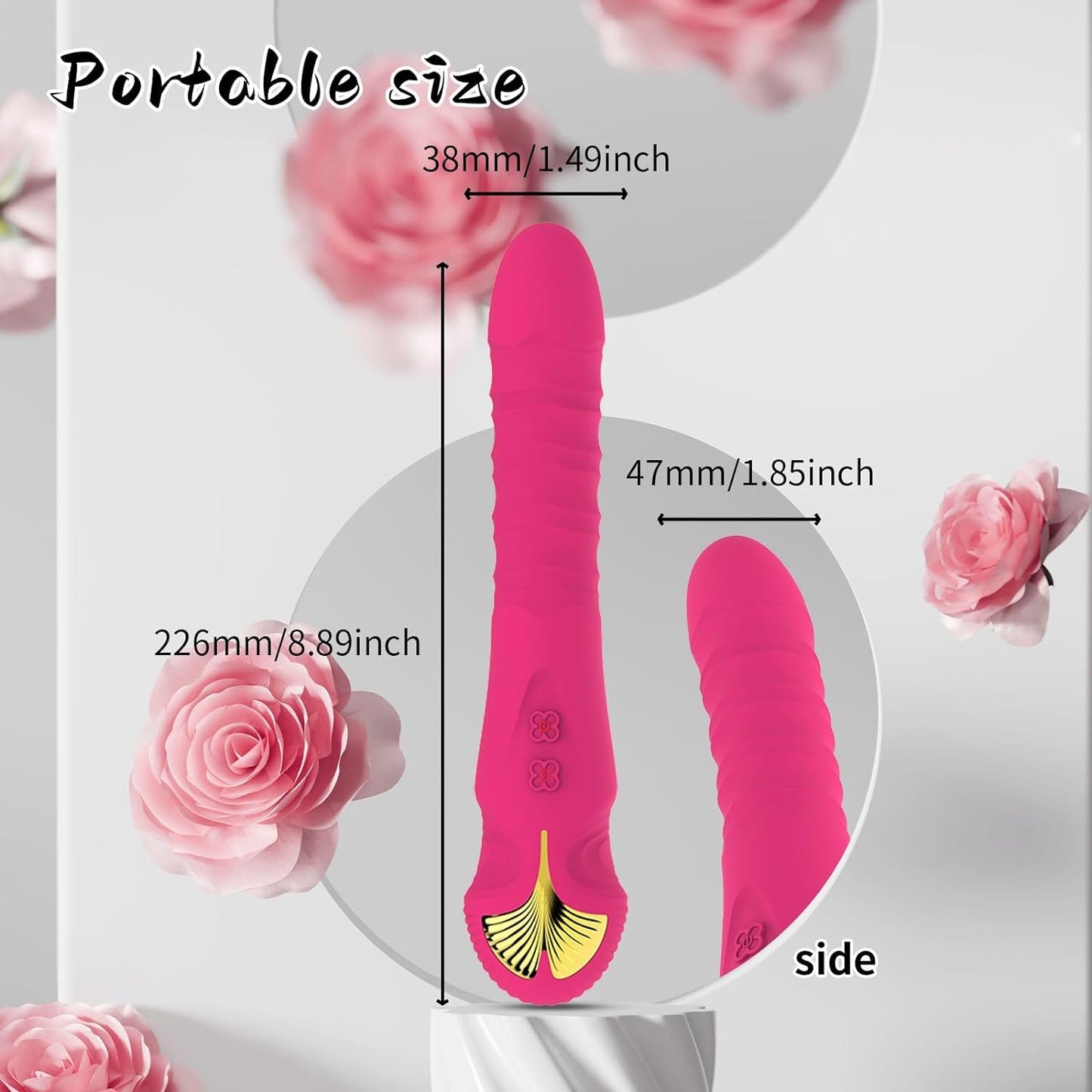 2024 New Upgrade Stimulator for Girls Ladies,Quiet Waterproof Massage Stick for Women_Vib-Rator Massager for Women USB Charging Gift for Her Rose09