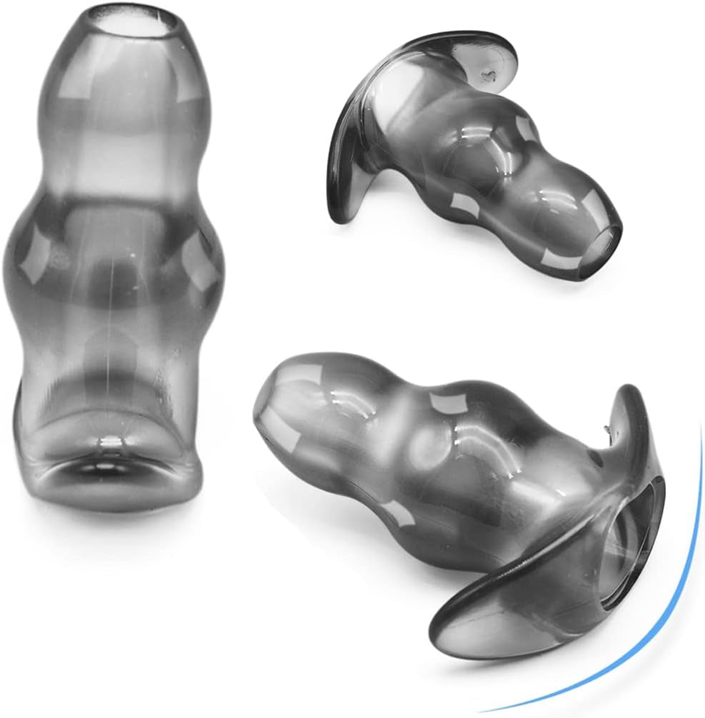 GZI6-3 Hollow Plug Sizes, Silicone Exercise Plug Kit for Men and Women (Brown)