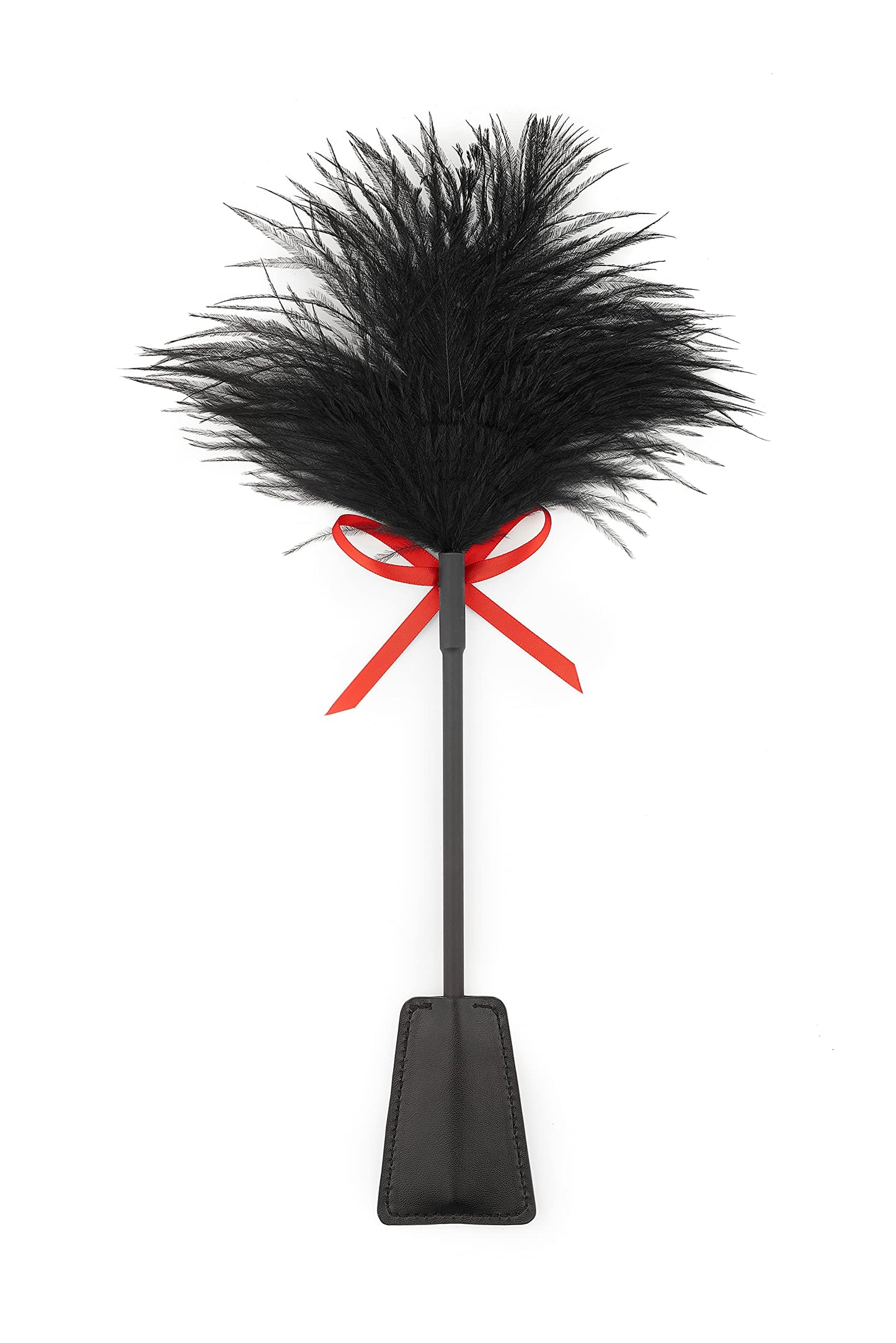 MALINERO Feather Tickler 15" - French Tickler - Black Whip Feather Tickler - Whip Feather - Tickle Feathers