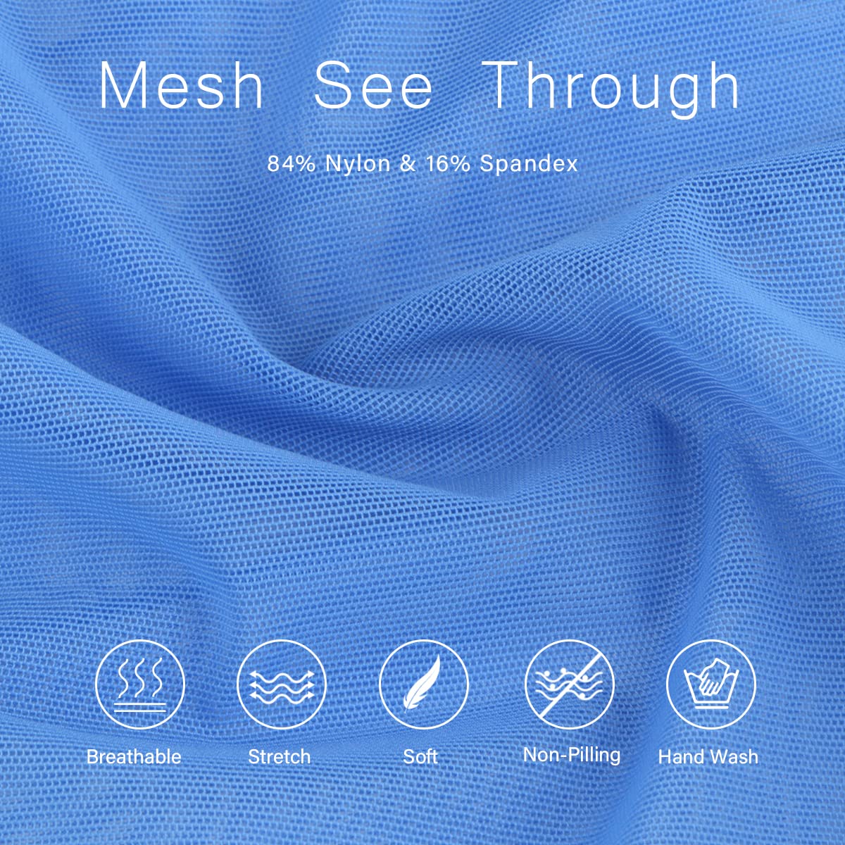 YINYOUYU Mens See Through Shorts Sexy Mesh Underwear Large Split Side Boxer Loose Lounge Breathable Underpants M Blue
